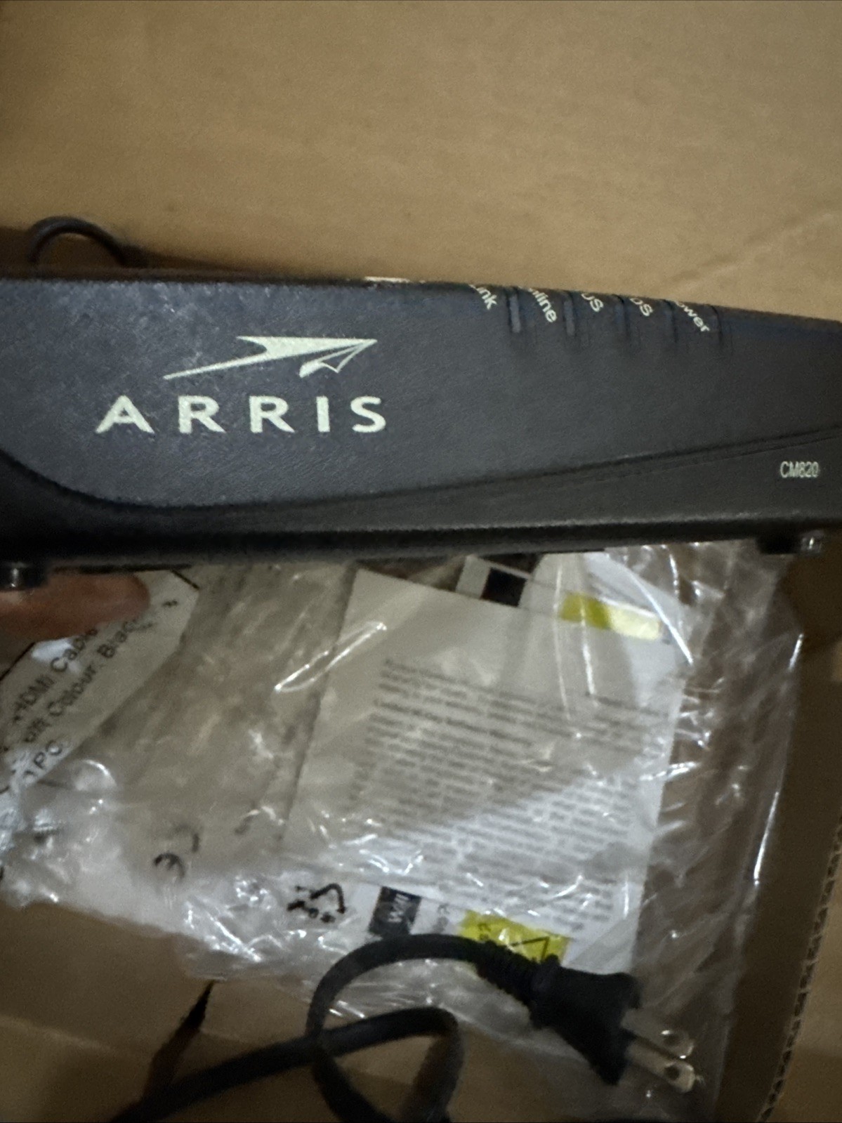 arris touchstone telephony modem Model CM820a