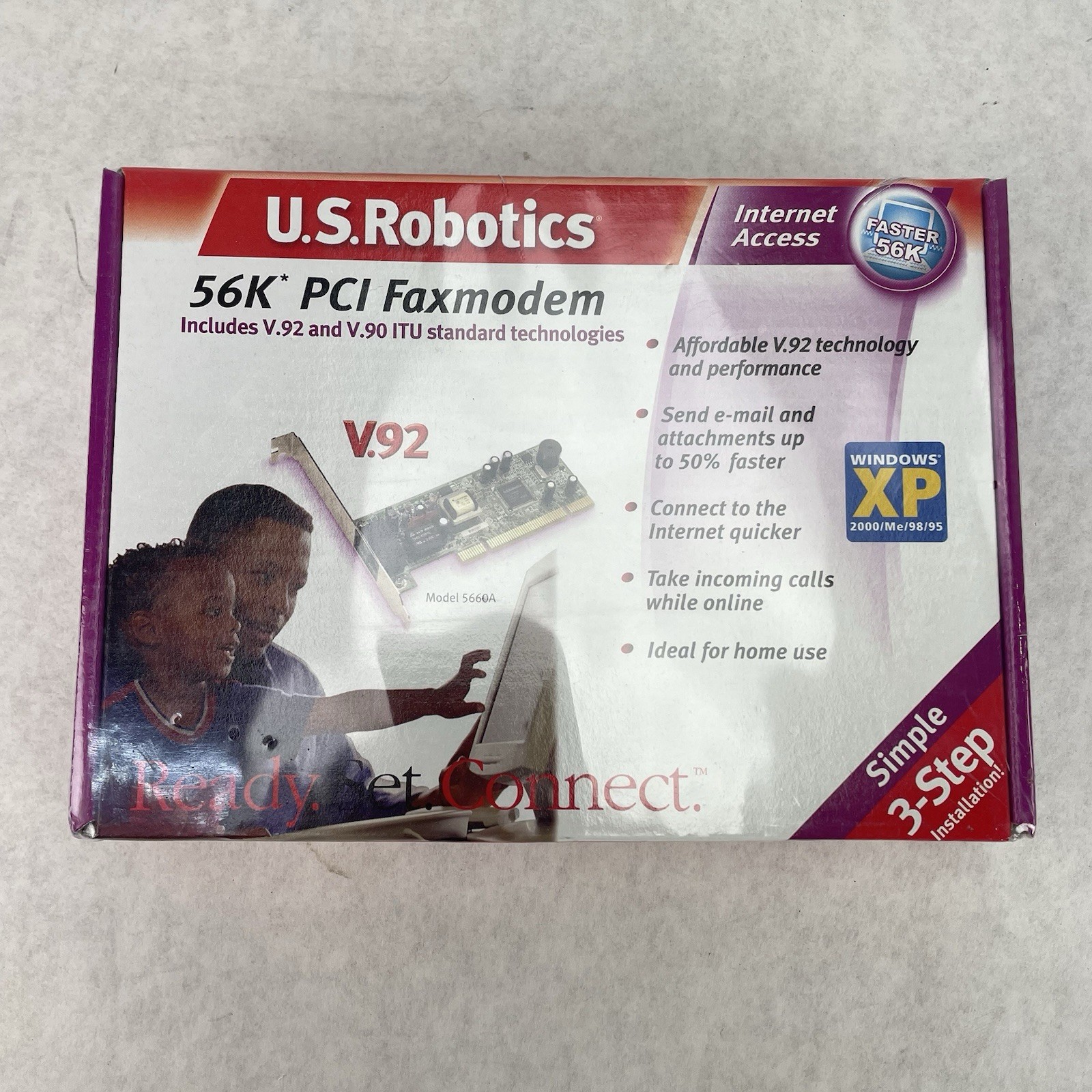 US Robotics V.92 V.90 56K ITU PCI Int Faxmodem Model USR5660A Lot of 3