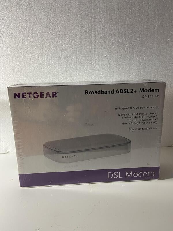 Netgear Broadband ADSL2+ Modem – DM111PSP with Power Supply In Box(New Sealed)