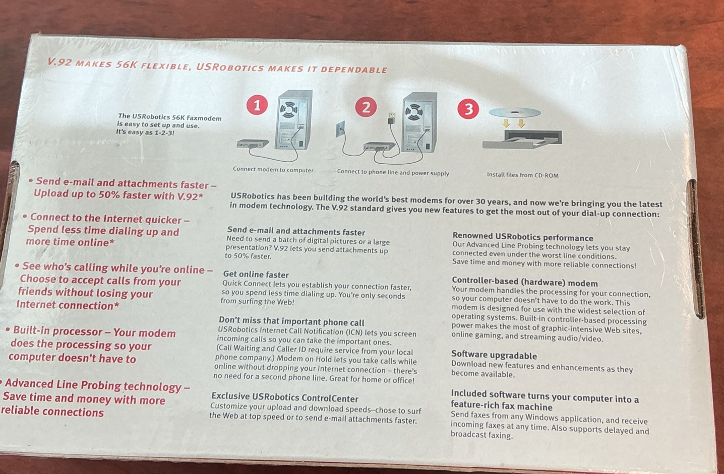 US Robotics V.92 USR5686E External Modem + Fax