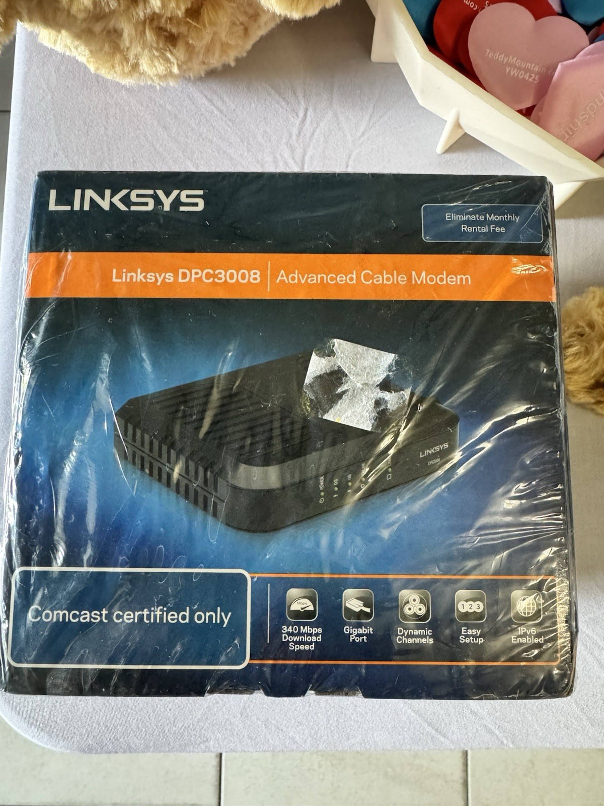 Linksys DPC3008-CC Cable Modem DOCSIS 3.0 340 Mbps Comcast Certified