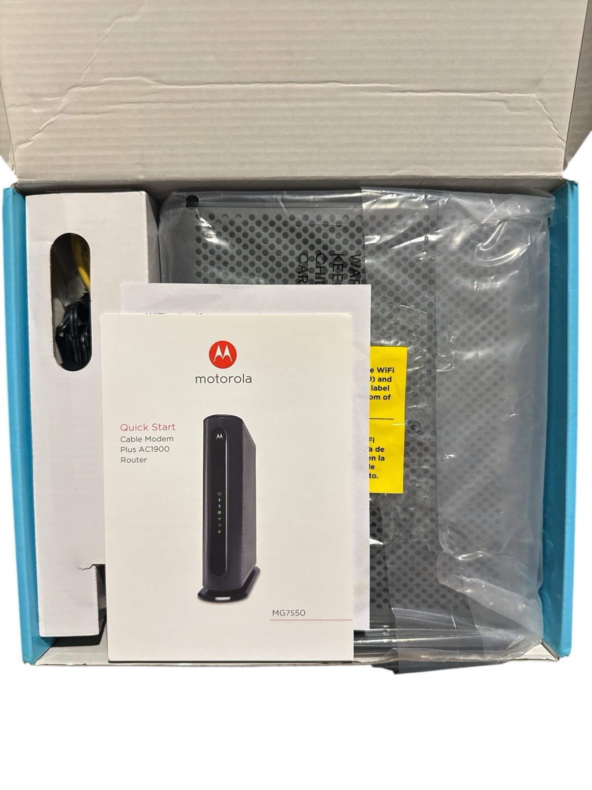 Motorola MG7550 16×4 High Speed ​​Cable Modem Plus AC1900 WiFi Router New ✅