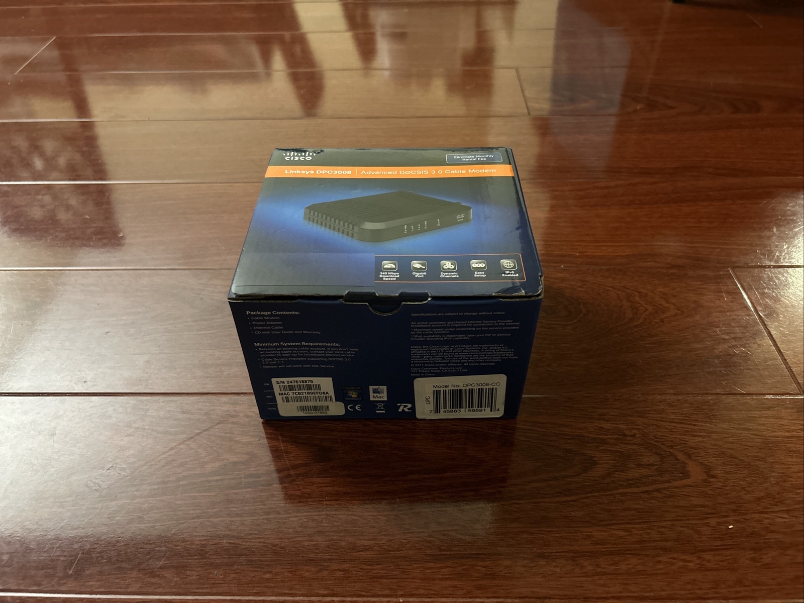 Linksys DOCSIS (DPC3008-CC) 348.16 Mbps