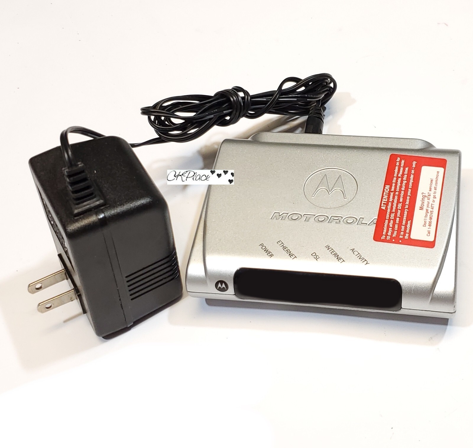 Motorola MSTATEA DSL Ethernet 2210-02-1022 Modem Untested For Parts