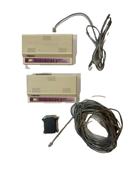 TESTED 2X US Robotics Sportster 14400 Fax Modems External Vintage CCITTV32 v.42