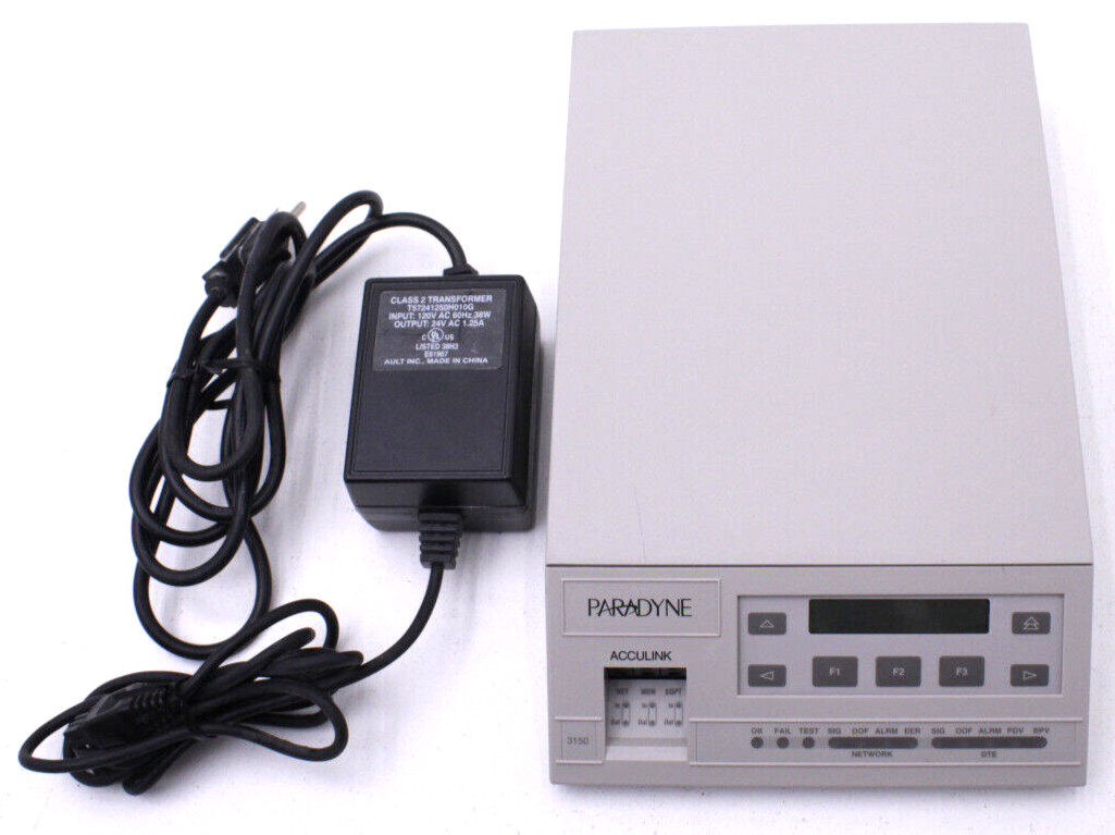 PARADYNE Acculink 3150-A4-210 60Hz Modem Communication w/ Power Adapter