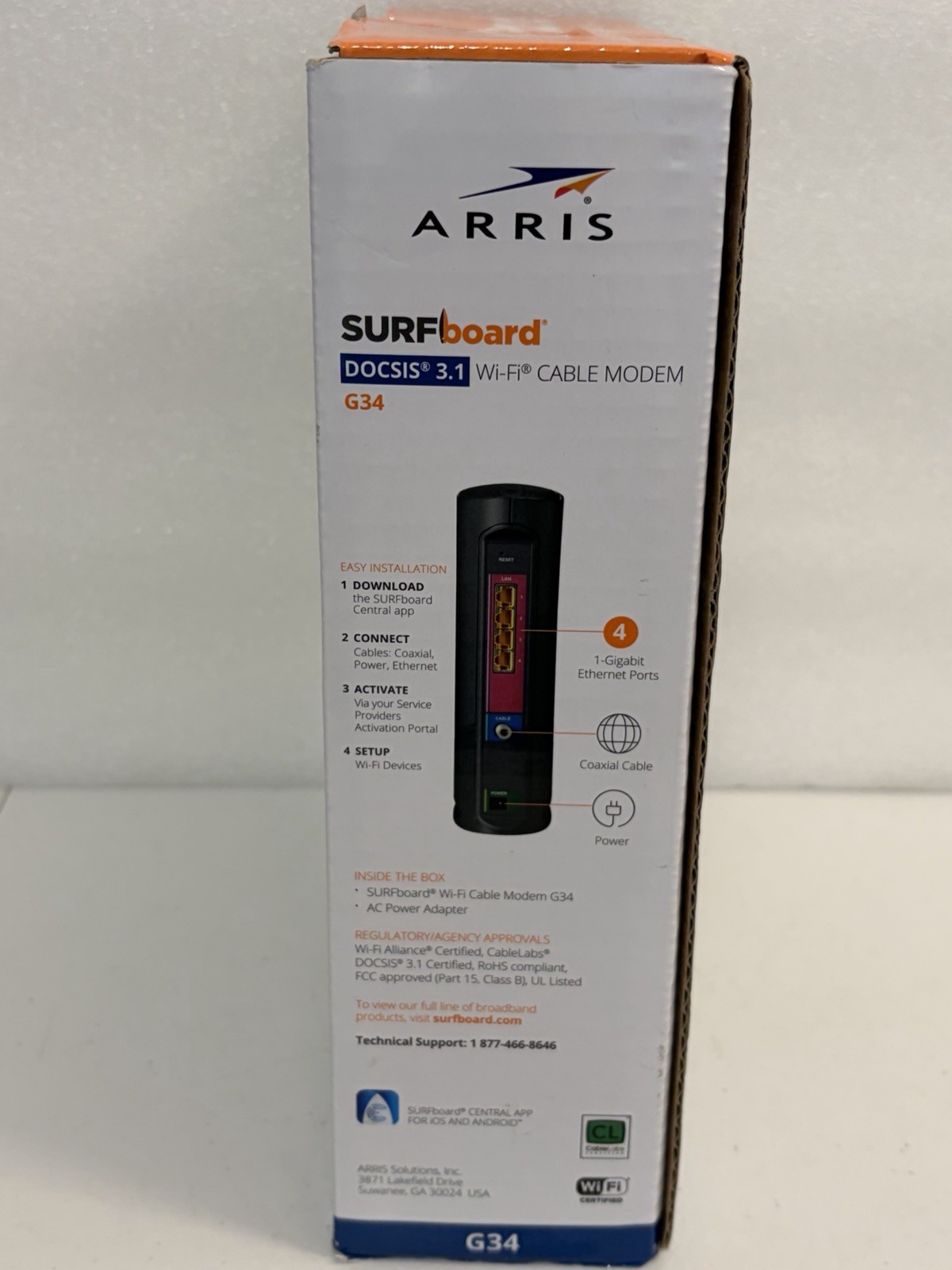 ARRIS SURFboard G34 DOCSIS 3.1 Wi-Fi 6 AX3000 Cable Modem Router w/ Box Tested