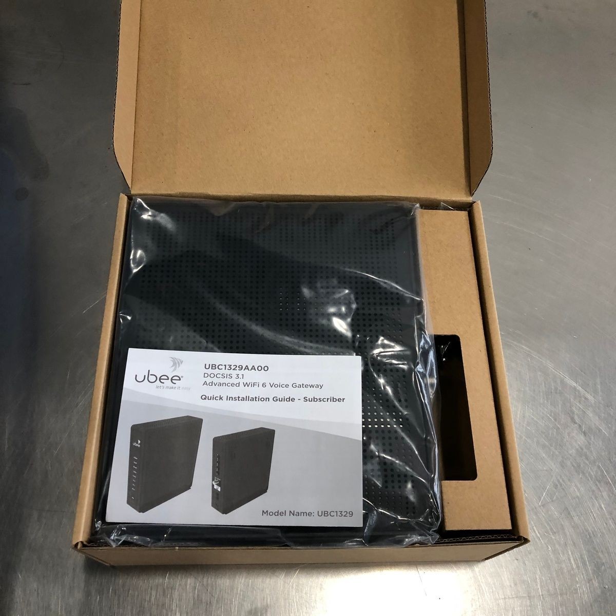 Ubee UBC1329 DOCSIS 3.1 Advanced WiFi 6 Voice Gateway Cable Modem Router