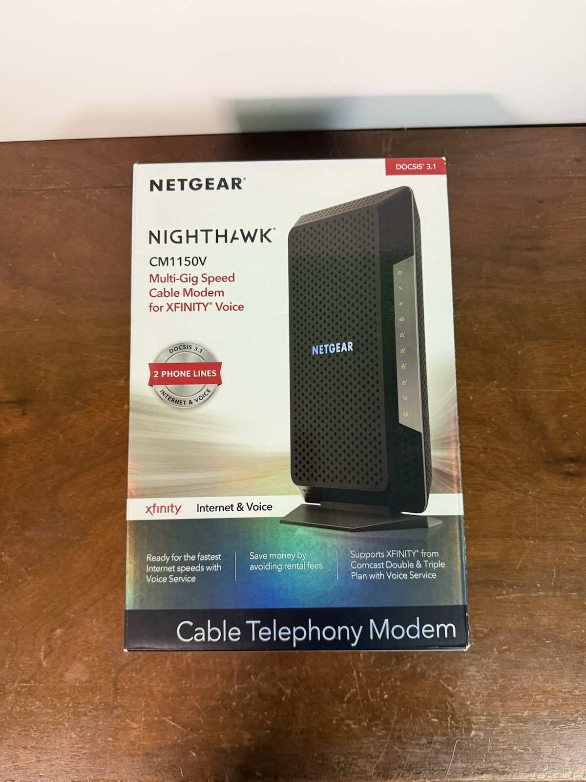 NETGEAR CM1150V Nighthawk Multi-Gig Speed Cable Modem for XFINITY Voice