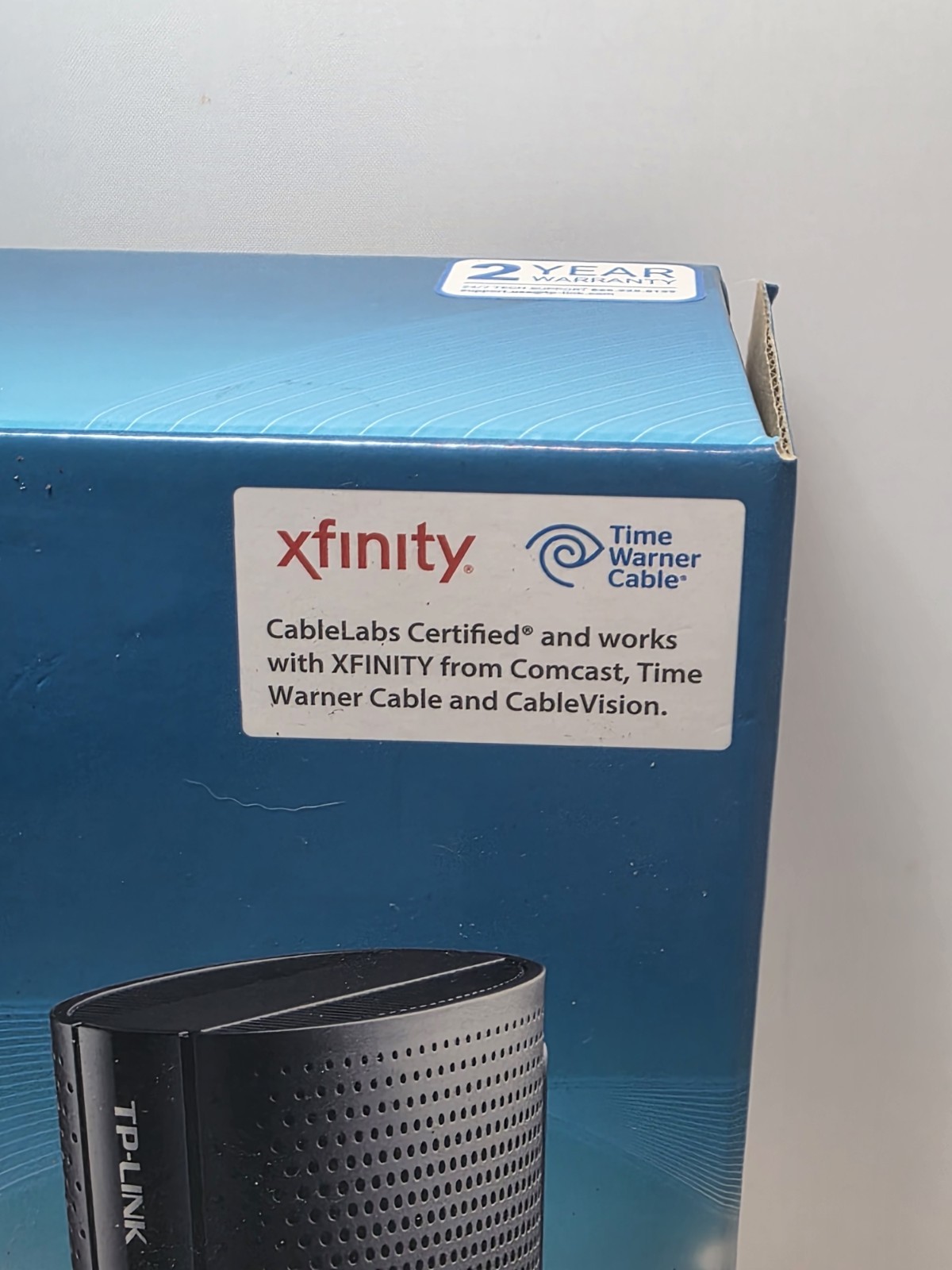 TP-Link TC-7610 DOCSIS 3.0 Cable Modem with Power Adapter – Xfinity Spectrum Cox
