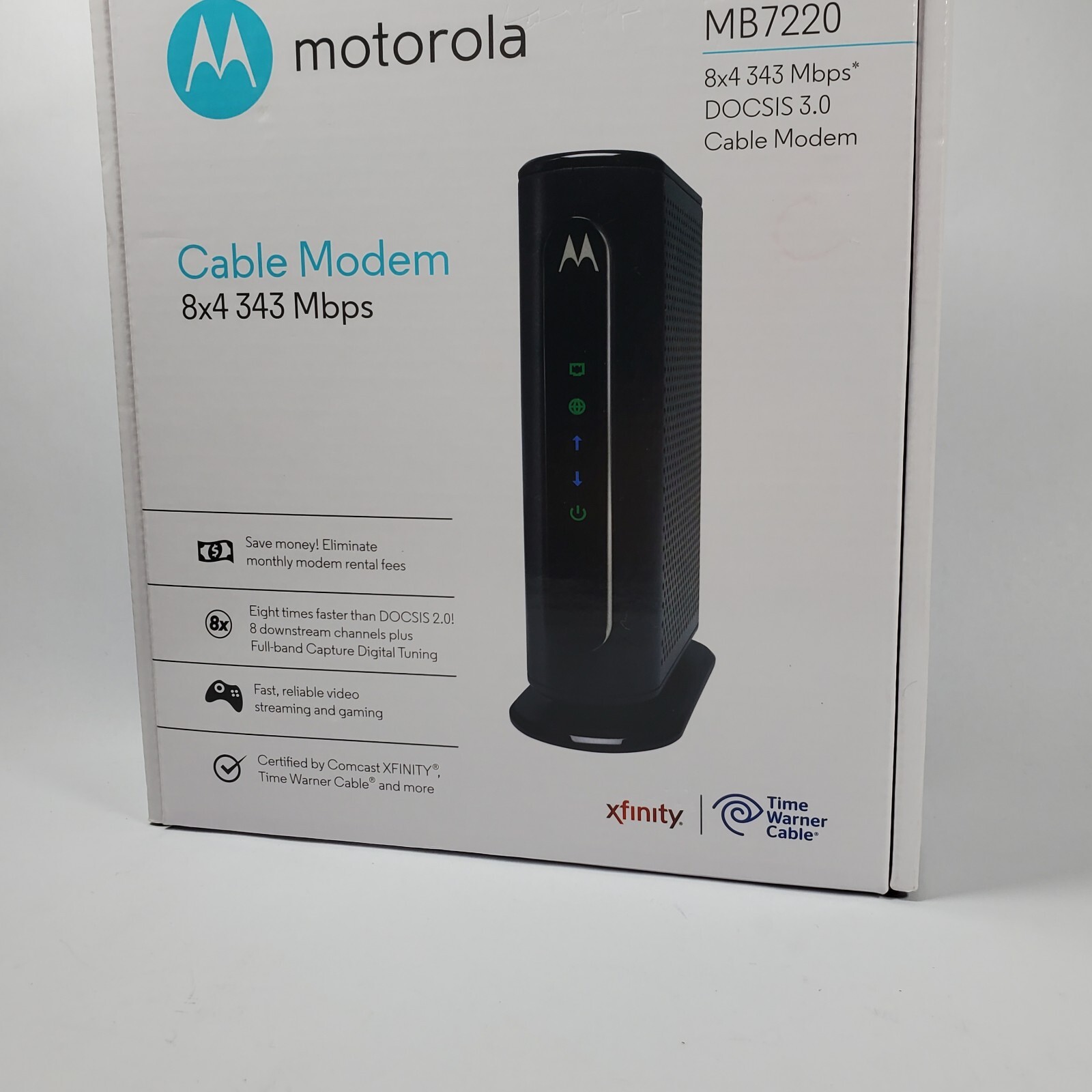 Motorola Cable Modem MB7220 8×4 343 Mbps DOCSIS 3.0 Xfinity