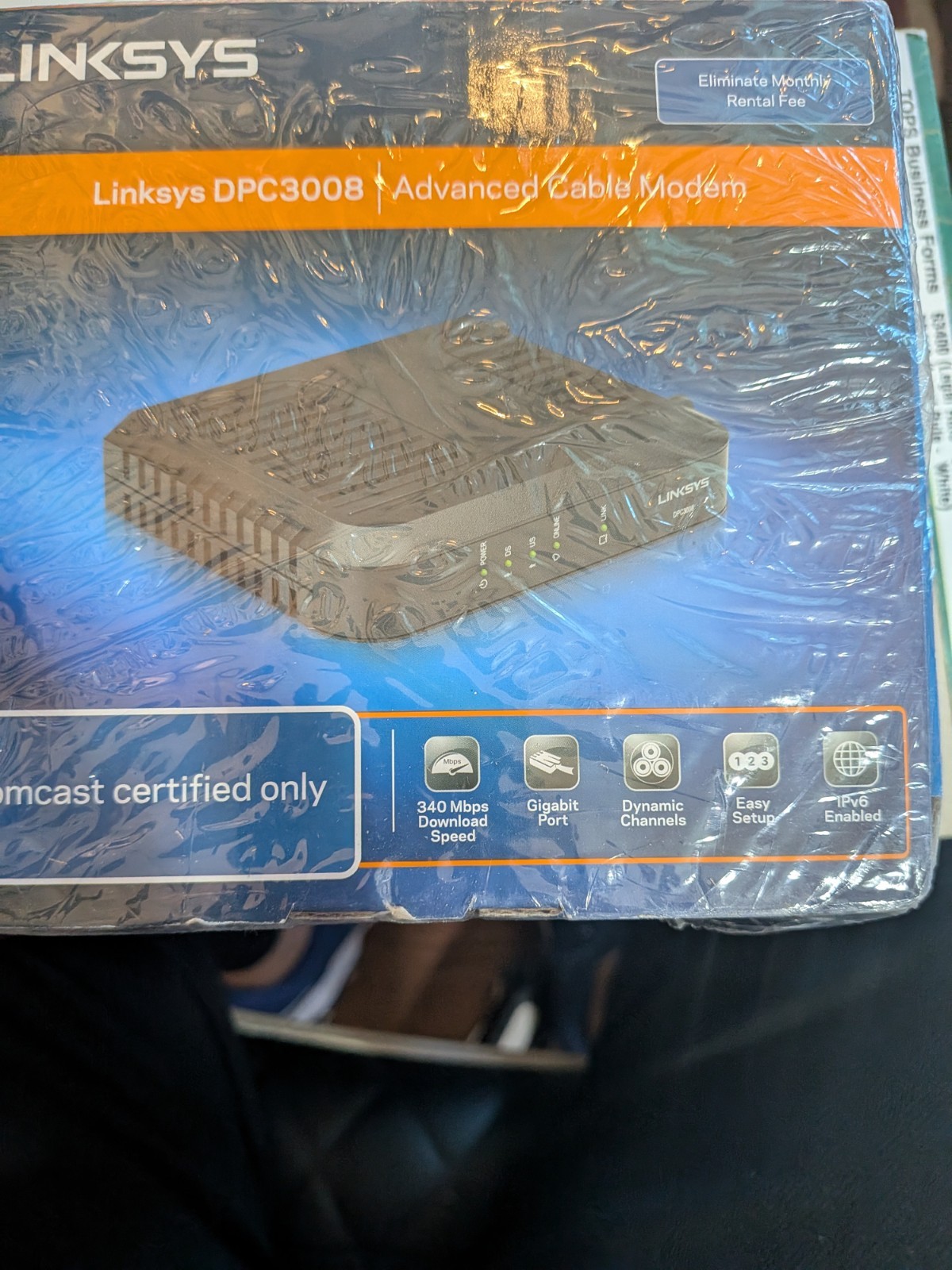 Linksys DPC3008-CC DOCSIS Advanced Cable Modem Comcast 340Mbps – NEW Sealed