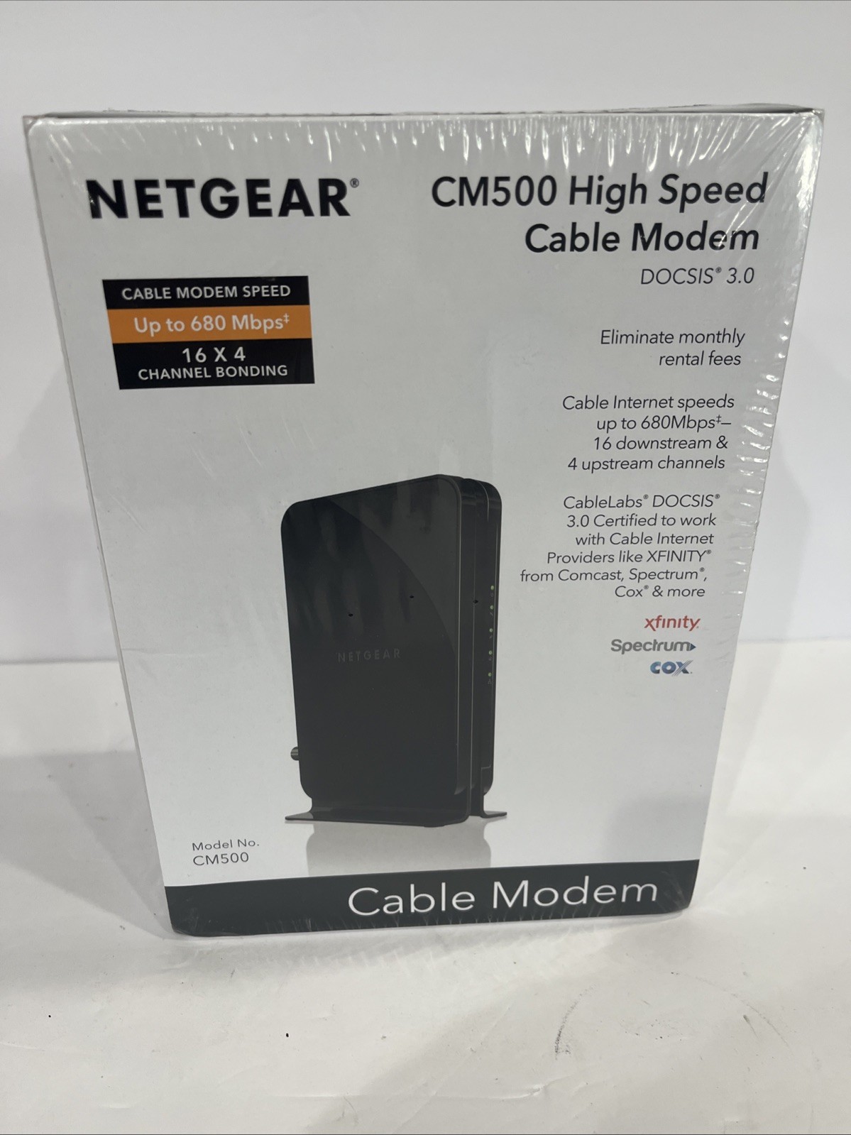 Netgear High Speed Cable Modem CM500 DOCSIS 3.0 Xfinity Cox Spectrum Comcast NEW