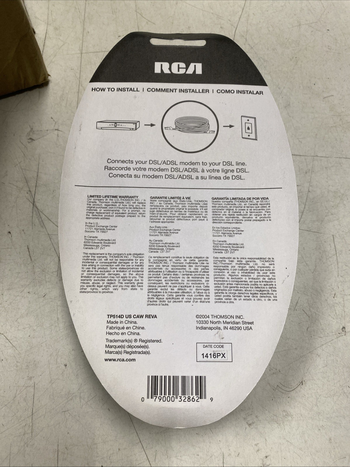 6 RCA 14ft. ADSL Modem Cable