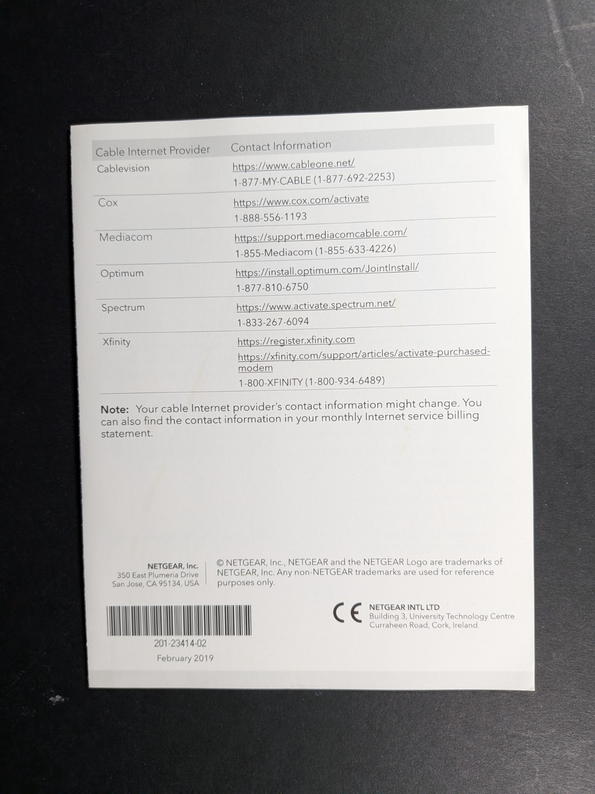 Netgear CM1100 DOCSIS 3.1 Multi-Gig Cable Modem