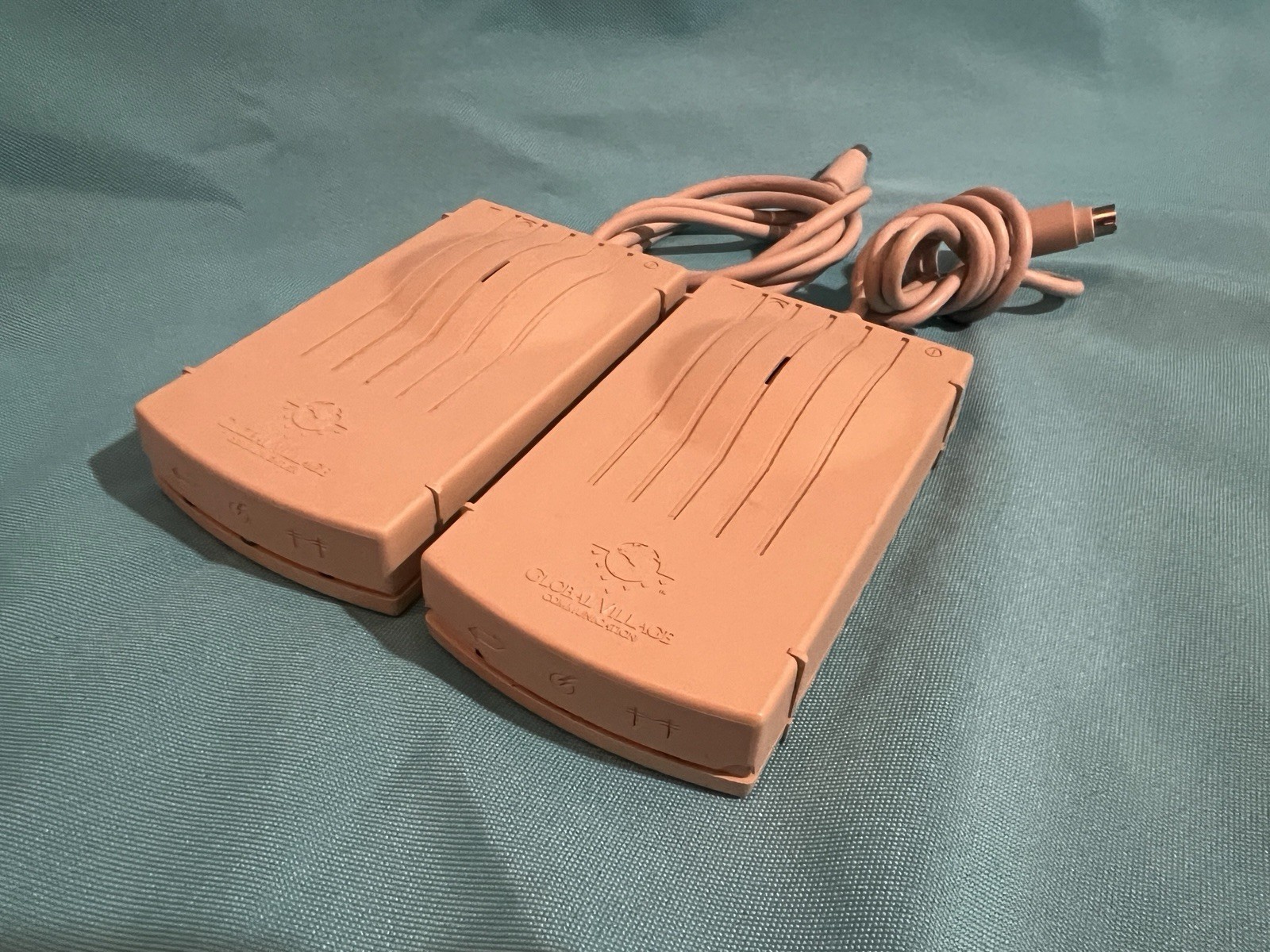 2x Global Village TelePort 56 56K Fax/Modems for Mac w/ 1x Adapter, Accessories