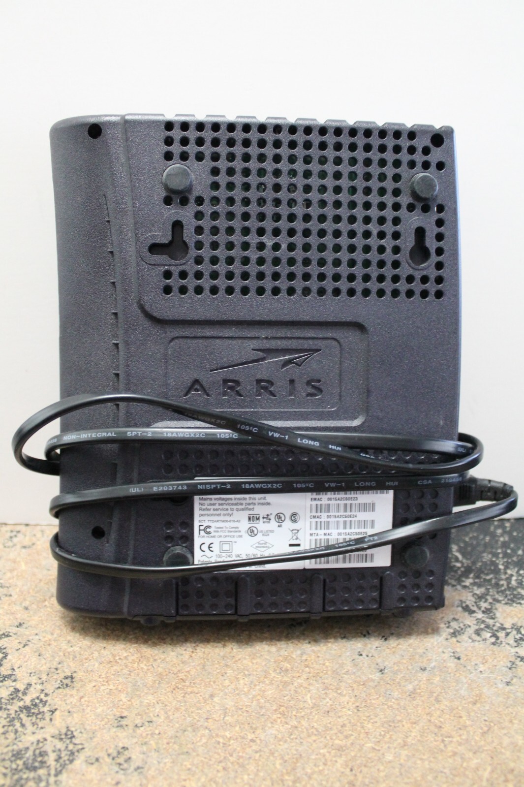 ARRIS TM502G Telephony Modem with power cord