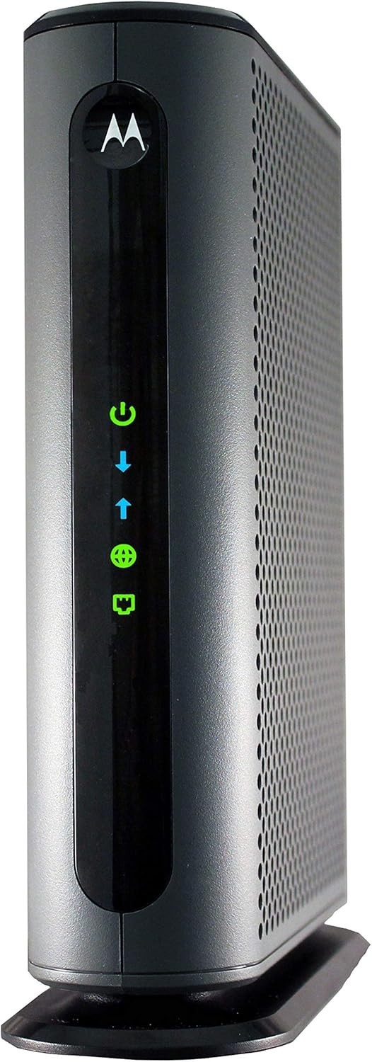 Motorola MB8600 DOCSIS 3.1 Cable Up to 1000 Mbps | 1 Gbps Ethernet Port – Black