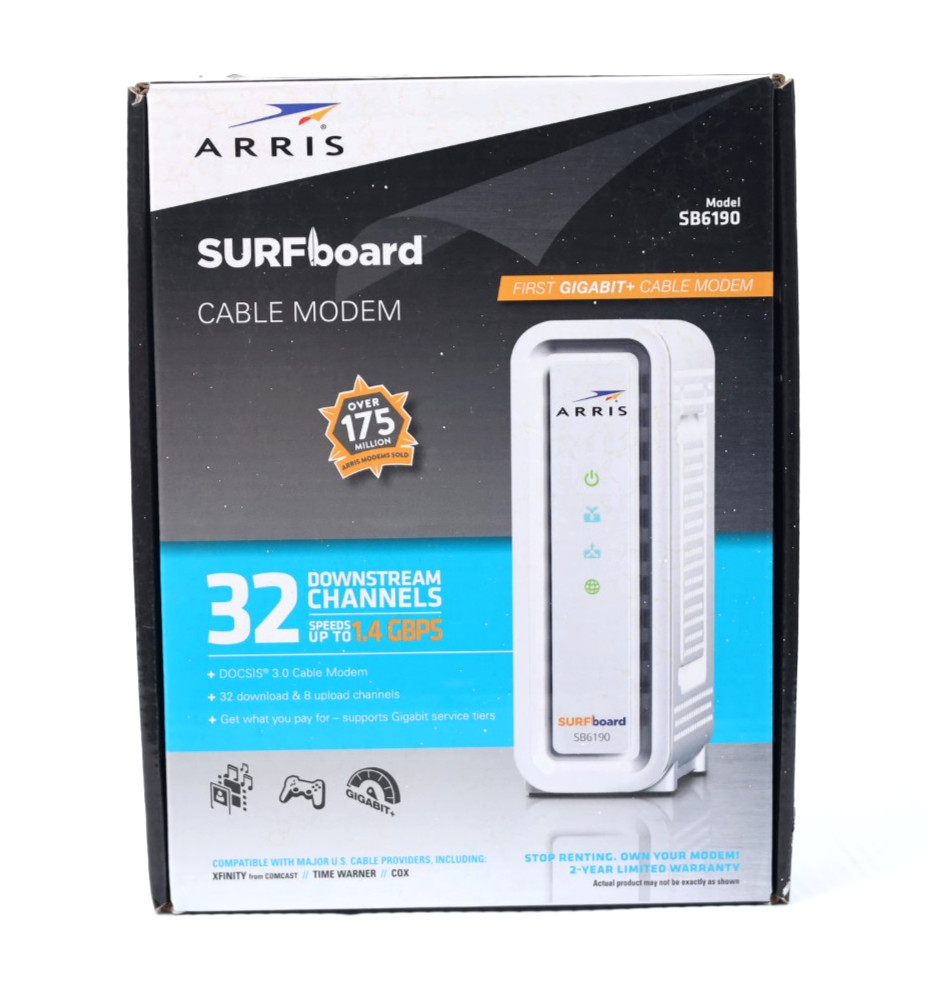 New Arris SB6190 SURFboard Modem (White) r828