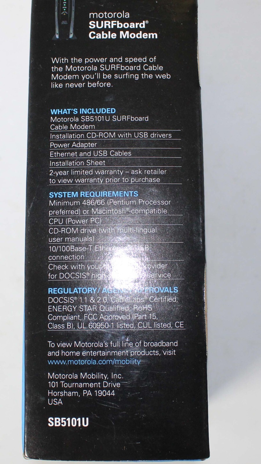 MOTOROLA SB5101U SURFBOARD CABLE MODEM