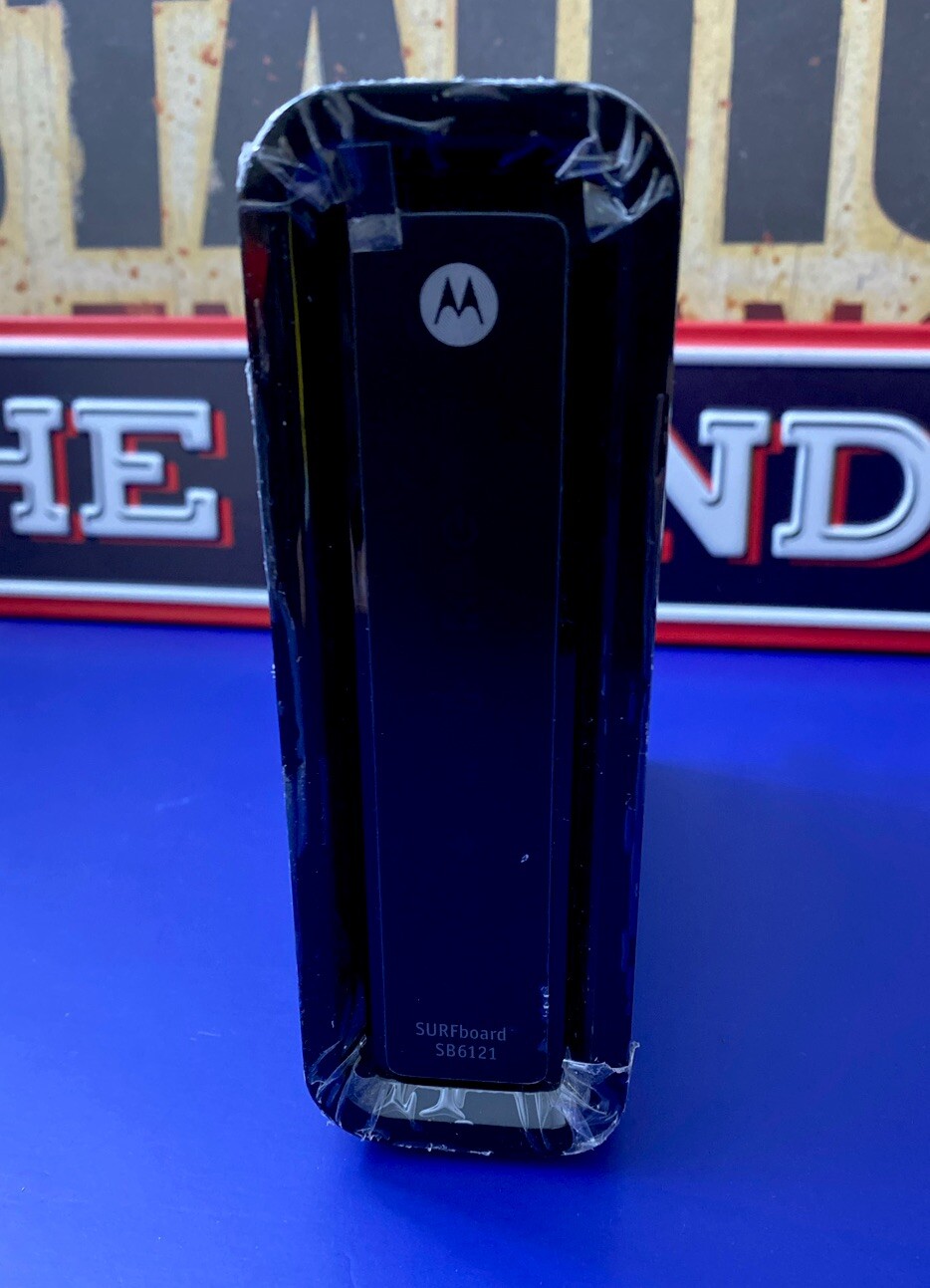 Motorola SURFboard (SB6121) Modem Tested Still Has Plastic On Unit