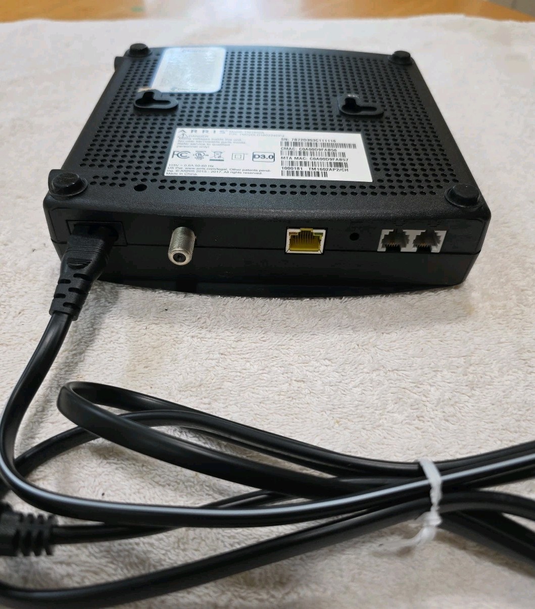 Arris Touchstone TM1602A Telephony Cable Modem16x4 Docsis 3.0