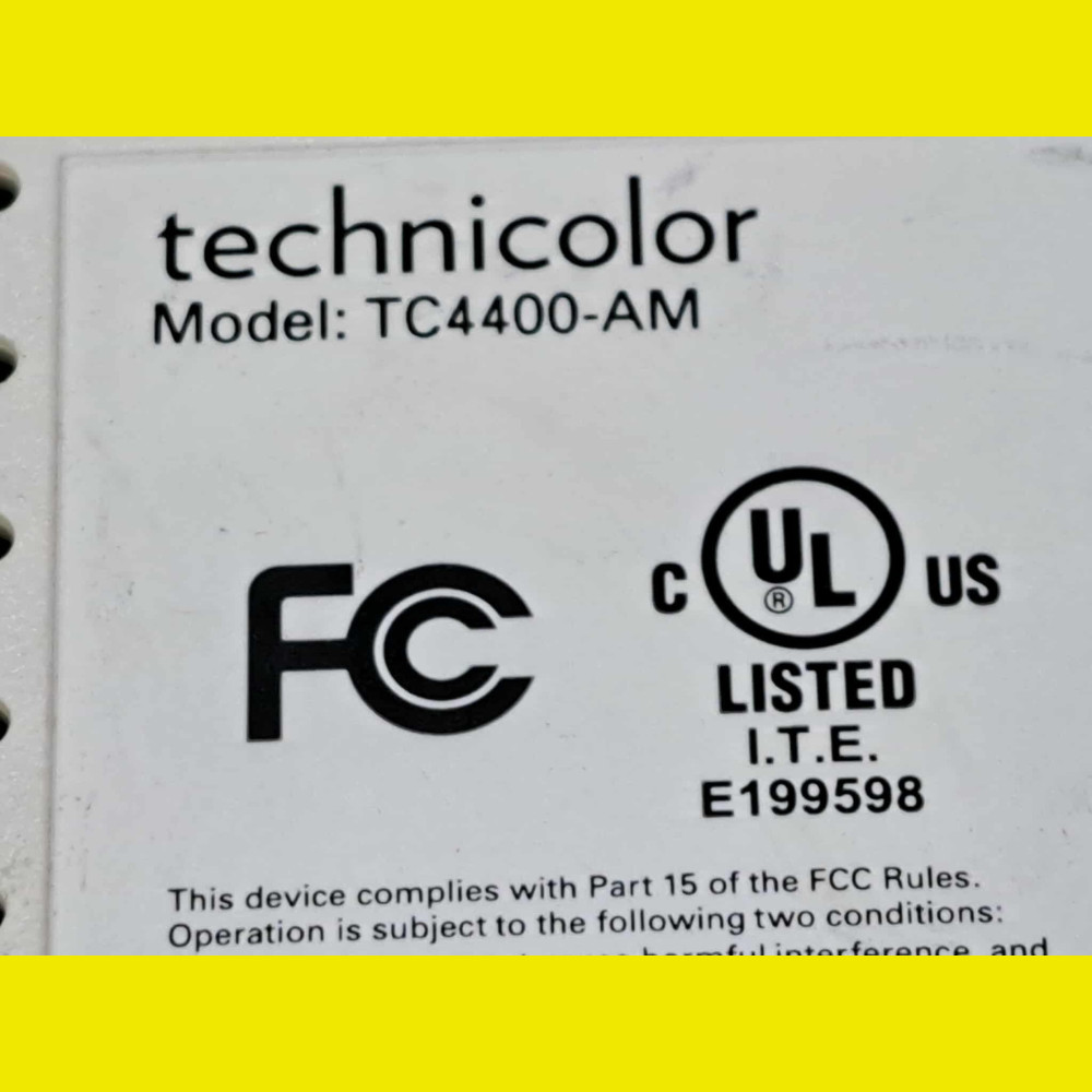 TECHNICOLOR TC4400-AM DOCSIS 3.1 CABLE MODEM 2 GIGABIT ETHERNET PORTS HIGH SPEED
