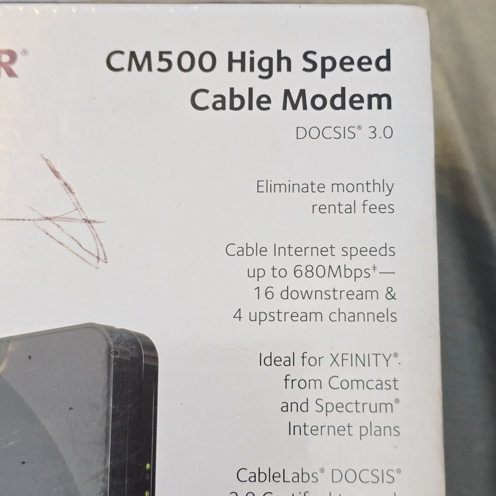 New NETGEAR CM500 Cable Modem for Internet & Voice Xfinity 680mbps