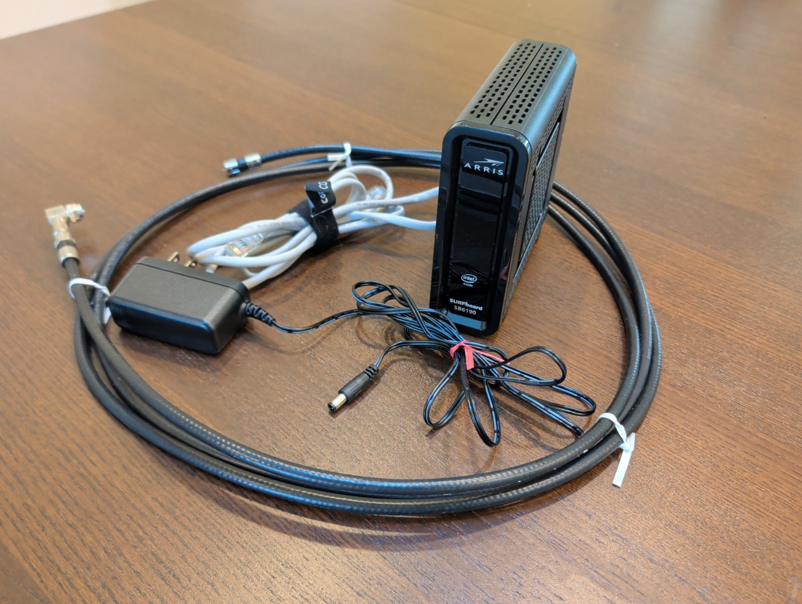 Awesome Right-angle Coaxial Cable + ARRIS SURFboard SB6190 Gigabit Cable Modem