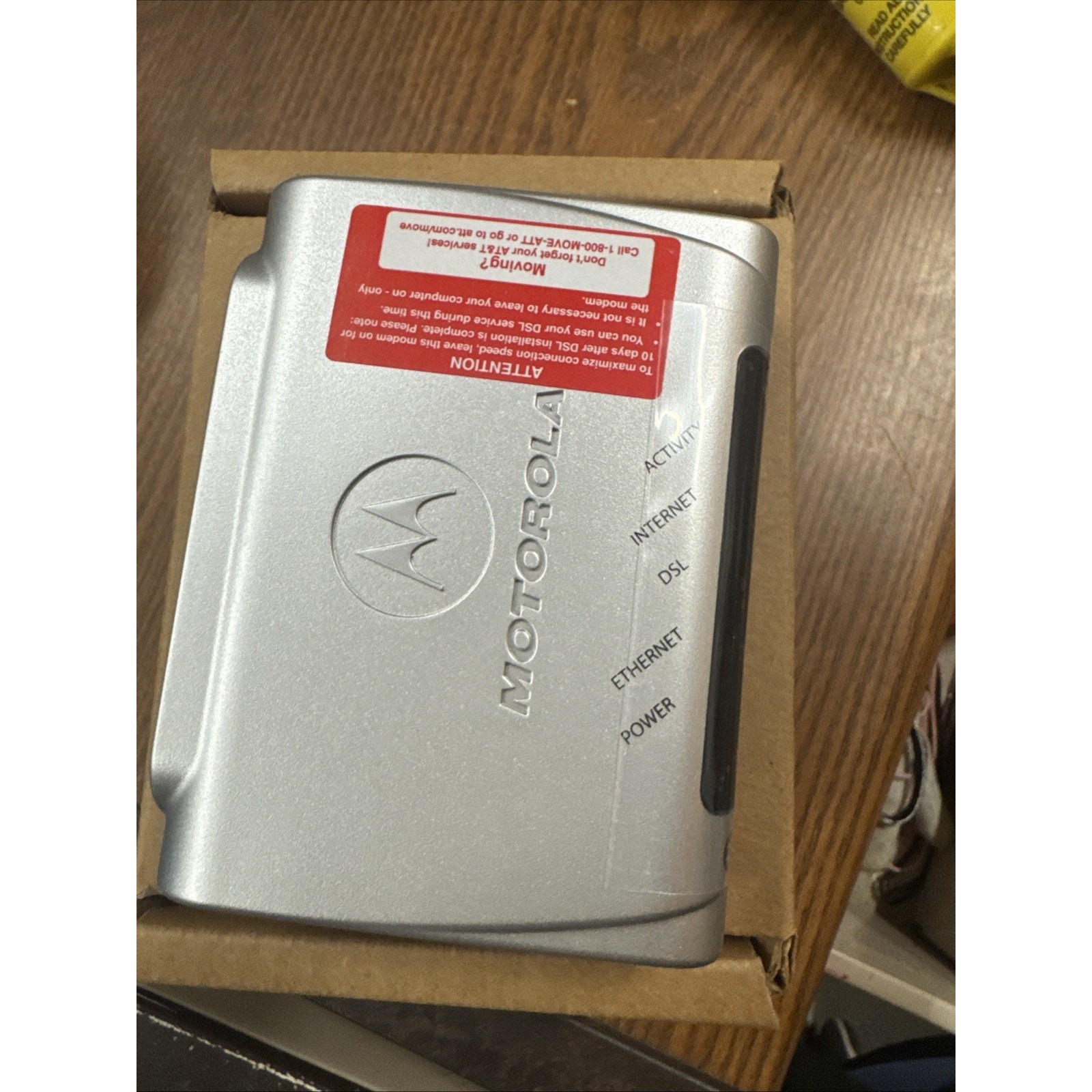 Motorola DSL Modem MSTATEA 2210 02 1022 AT&T High Speed ethernet Geof9