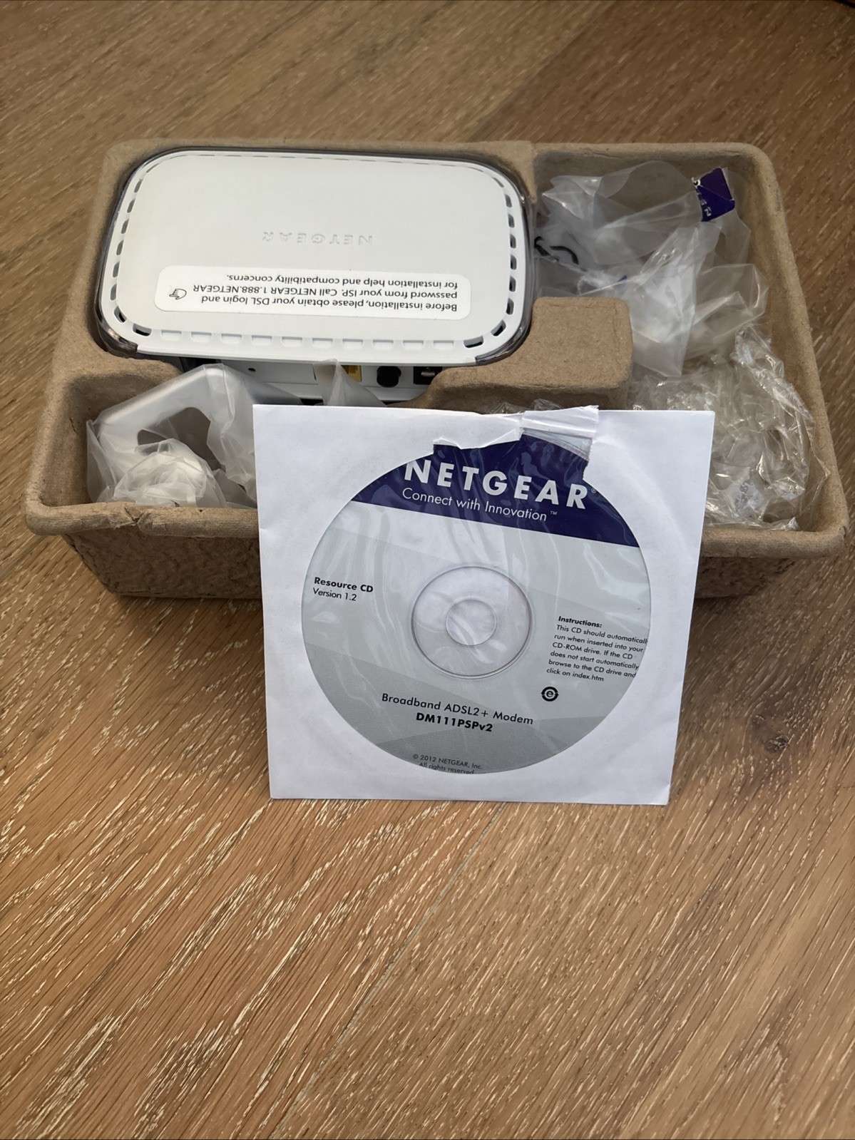 Netgear DSL Broadband , DM111PSP, ADSL2+ Modem All Cords And Installation Guide