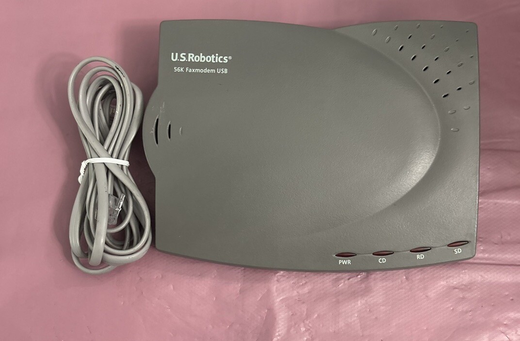 US ROBOTICS USR5633B 56K FAXMODEM USB MODEL 5633 For Home Or Office Use- Used