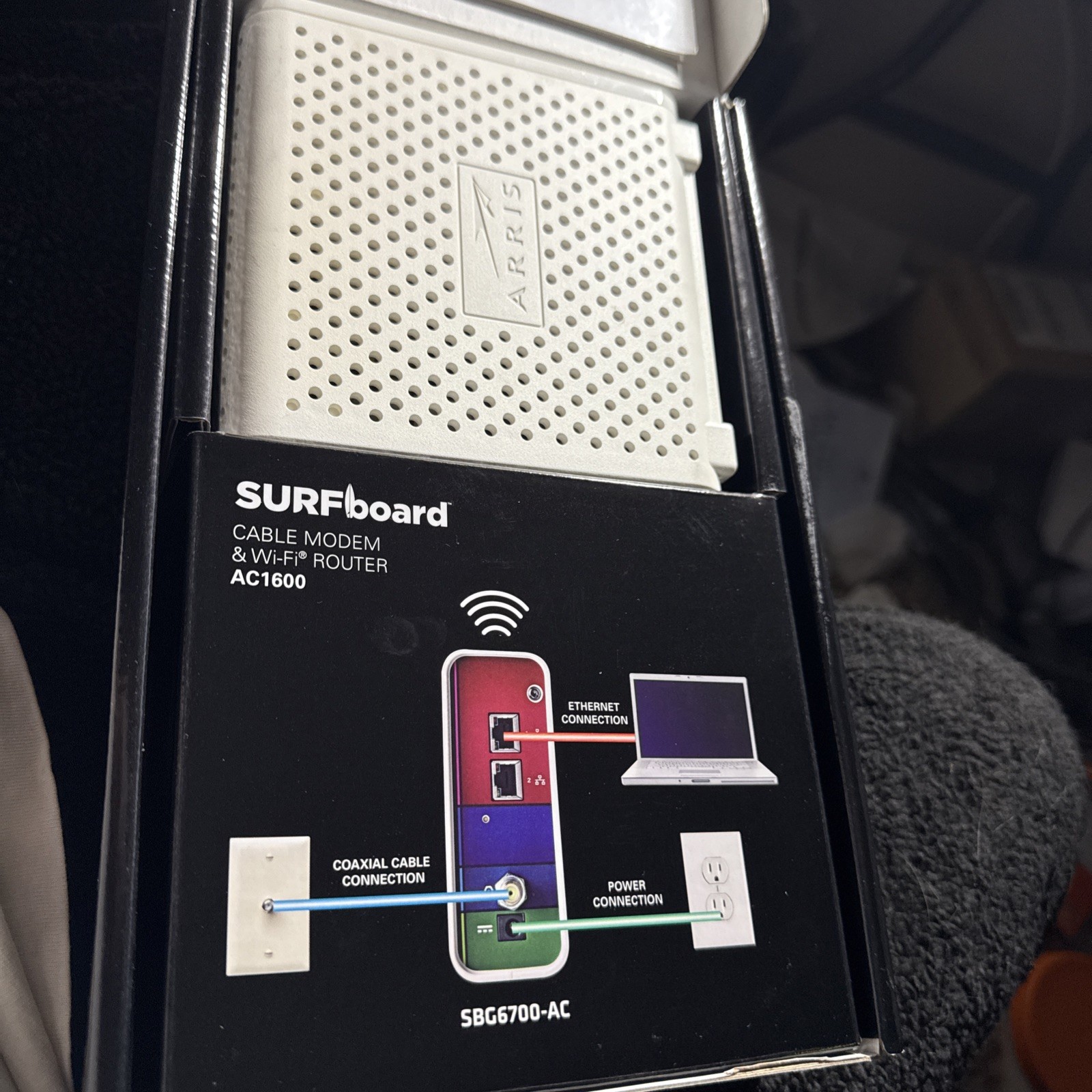 ARRIS SURFboard SBG6700- AC 3.0 Cable Modem & Wi-Fi Router – white