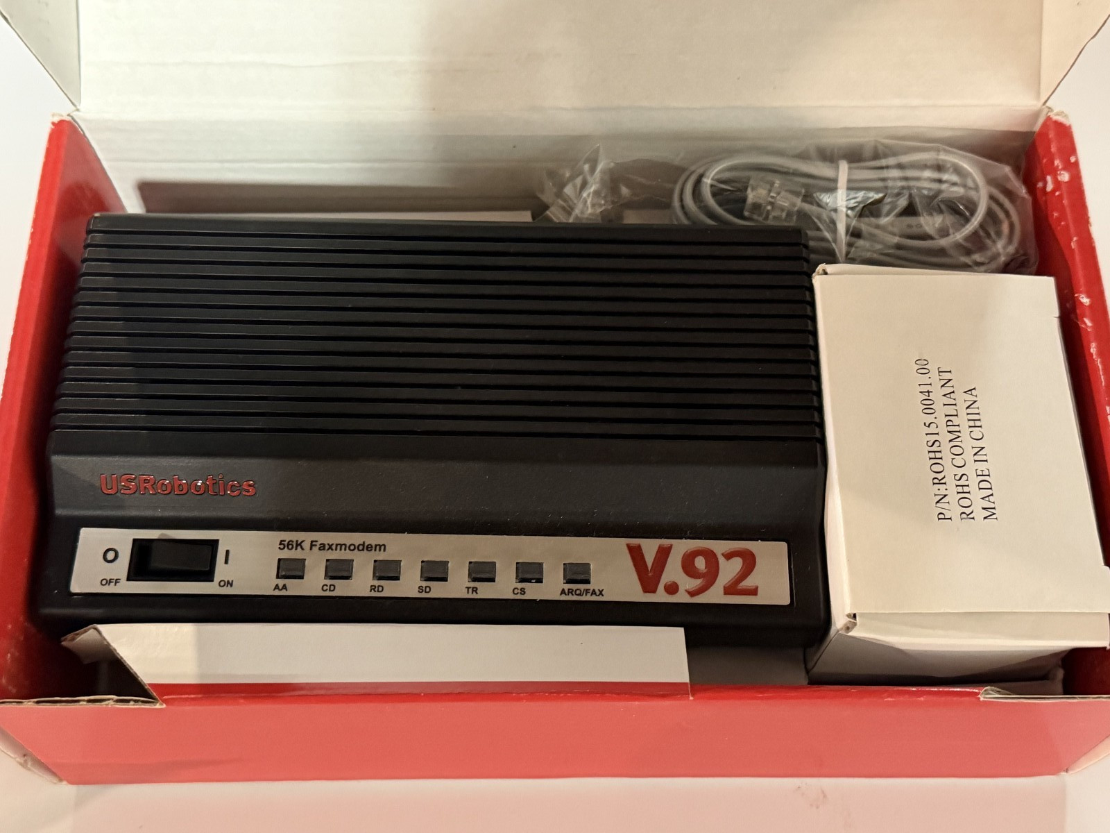 US Robotics V.92 Model 5686E External 56K Faxmodem — NEW (read description)