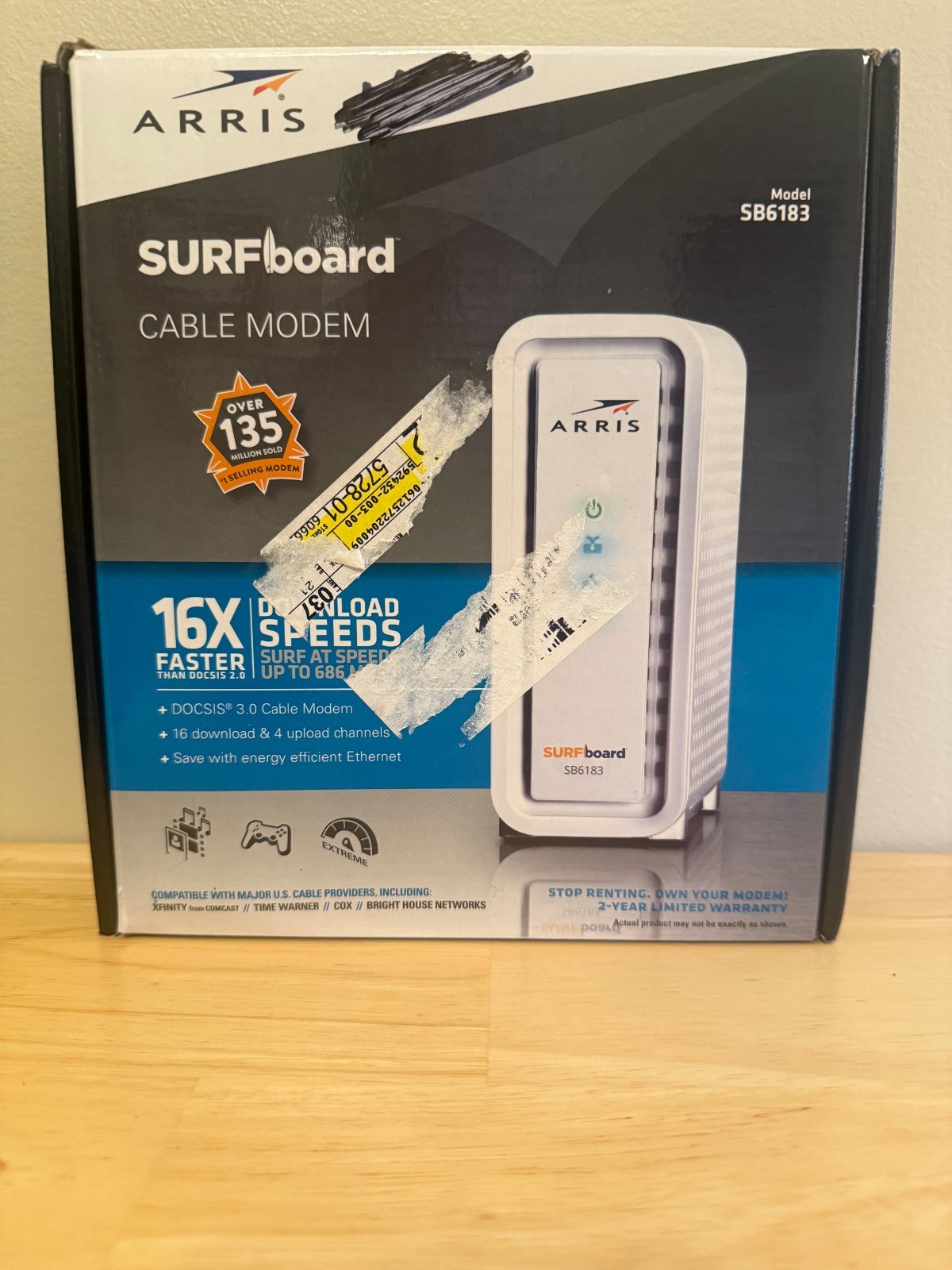 ARRIS SB6183 686 Mbps Cable Modem ***OPEN BOX***