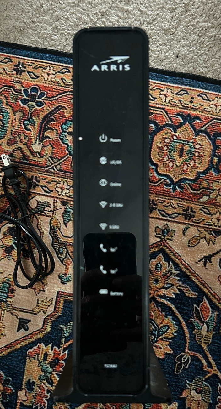 ARRIS TG1682G Wireless Modem Router – Black