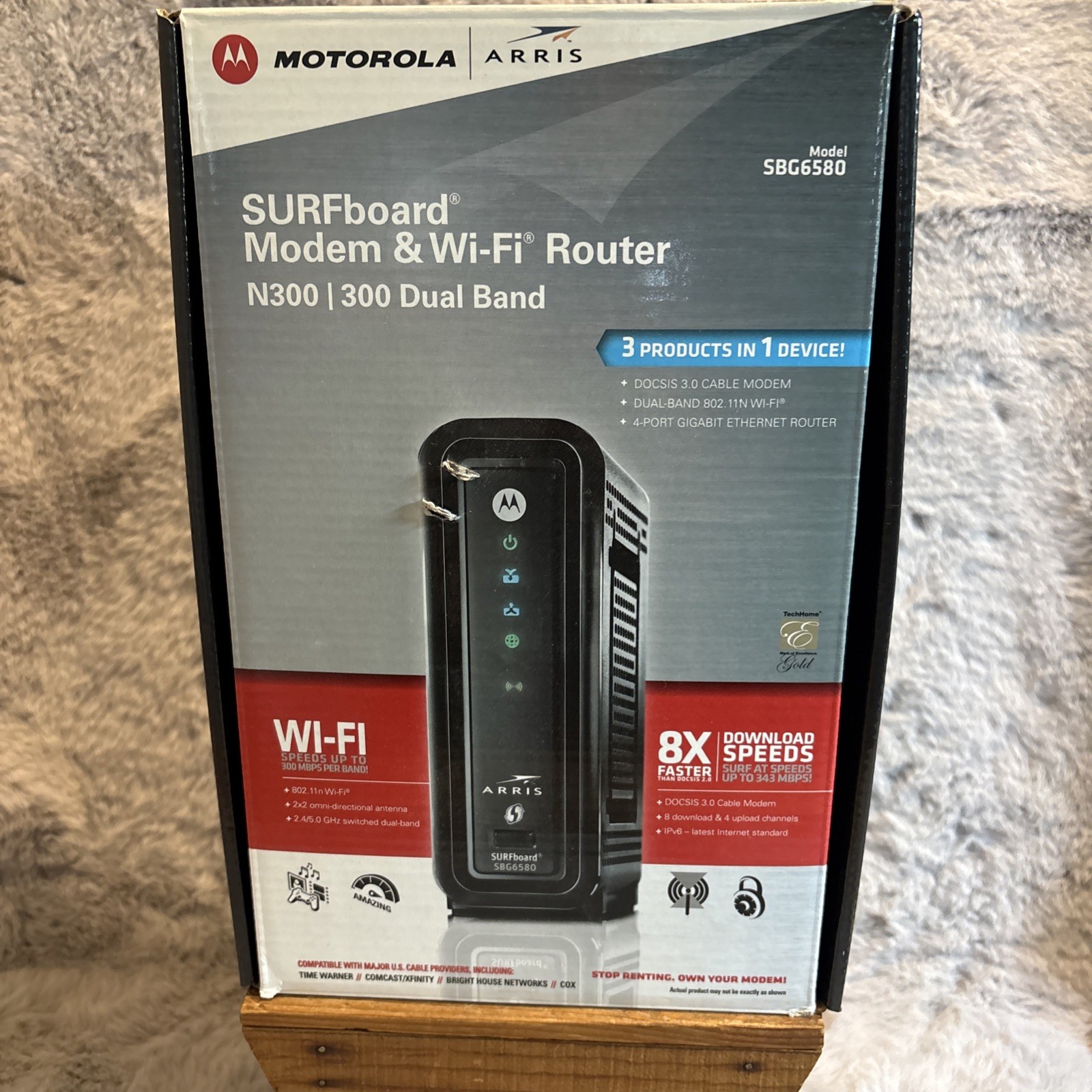 Motorola ARRIS SURFboard SBG6580 DOCSIS 3.0 Cable Modem Wi-Fi Router N300