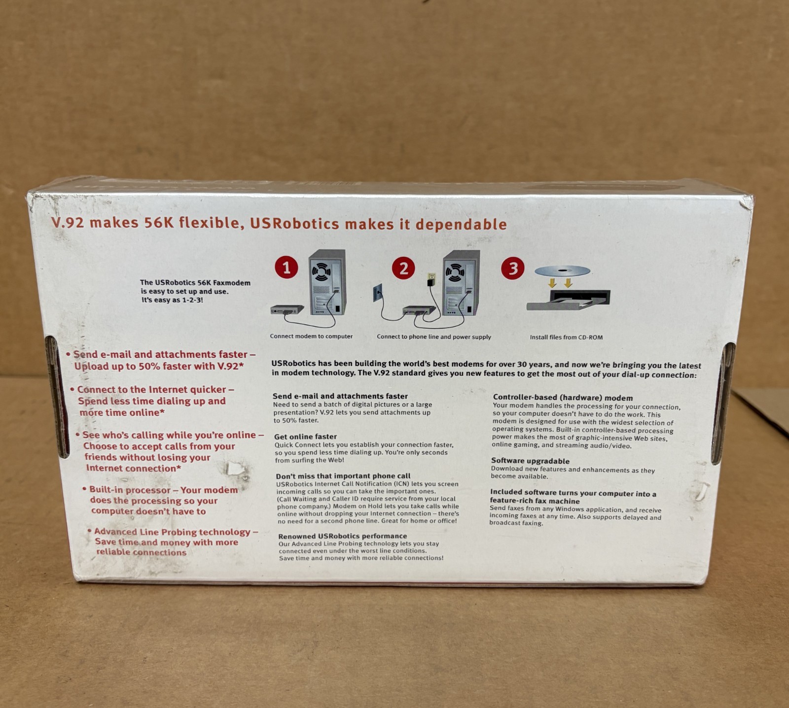 US Robotics USR5686E 56k V.92 External Serial Data Fax Modem H
