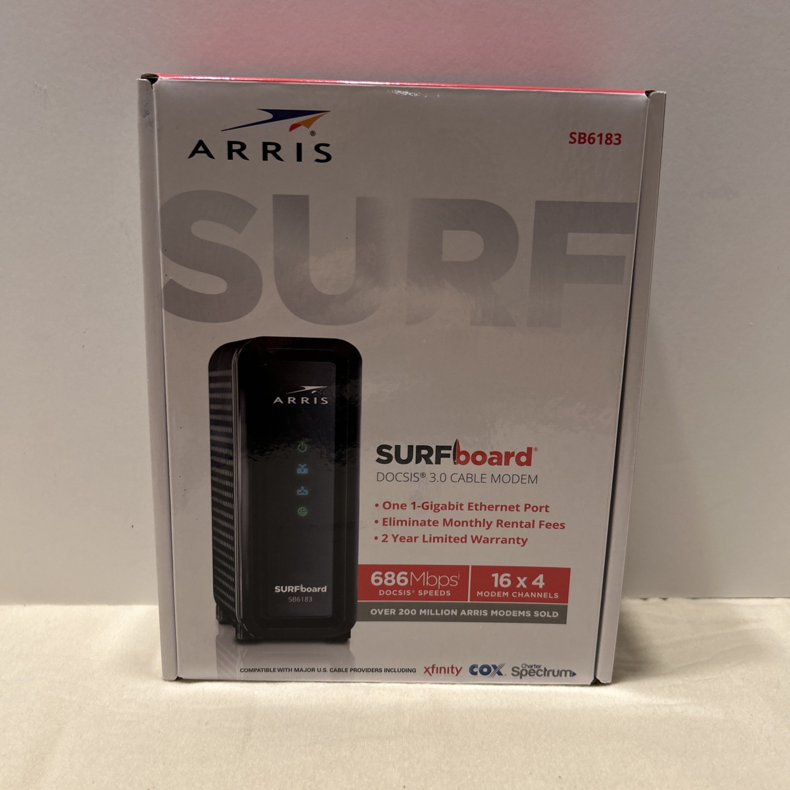 Arris Surfboard SB6183 Cable Modem 686 mbps Internet 16×4 Docsis 3.0 L1995