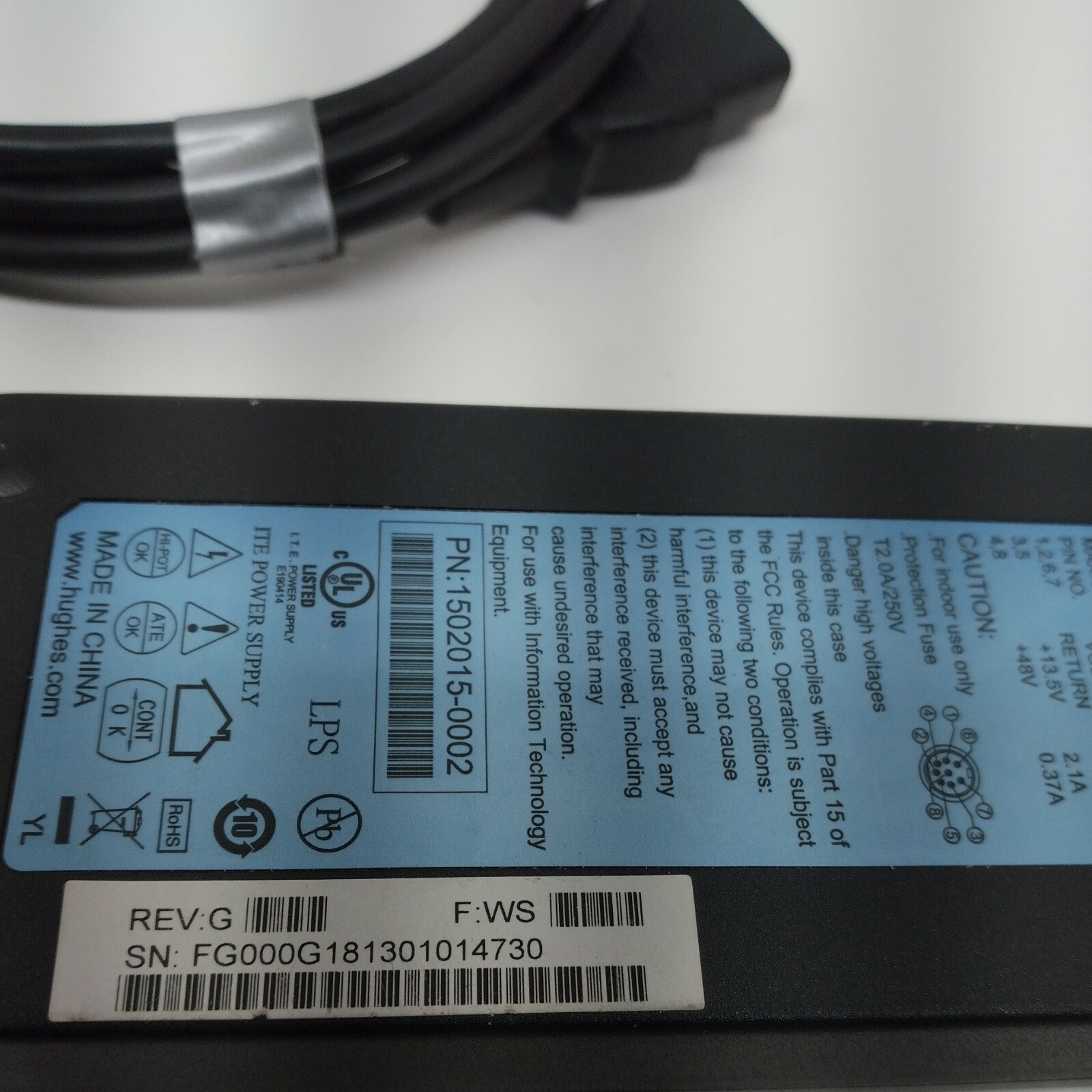 Hughes YM-2051B Satellite Power Adapter for HN1000/HN1100/HN9000 Complete