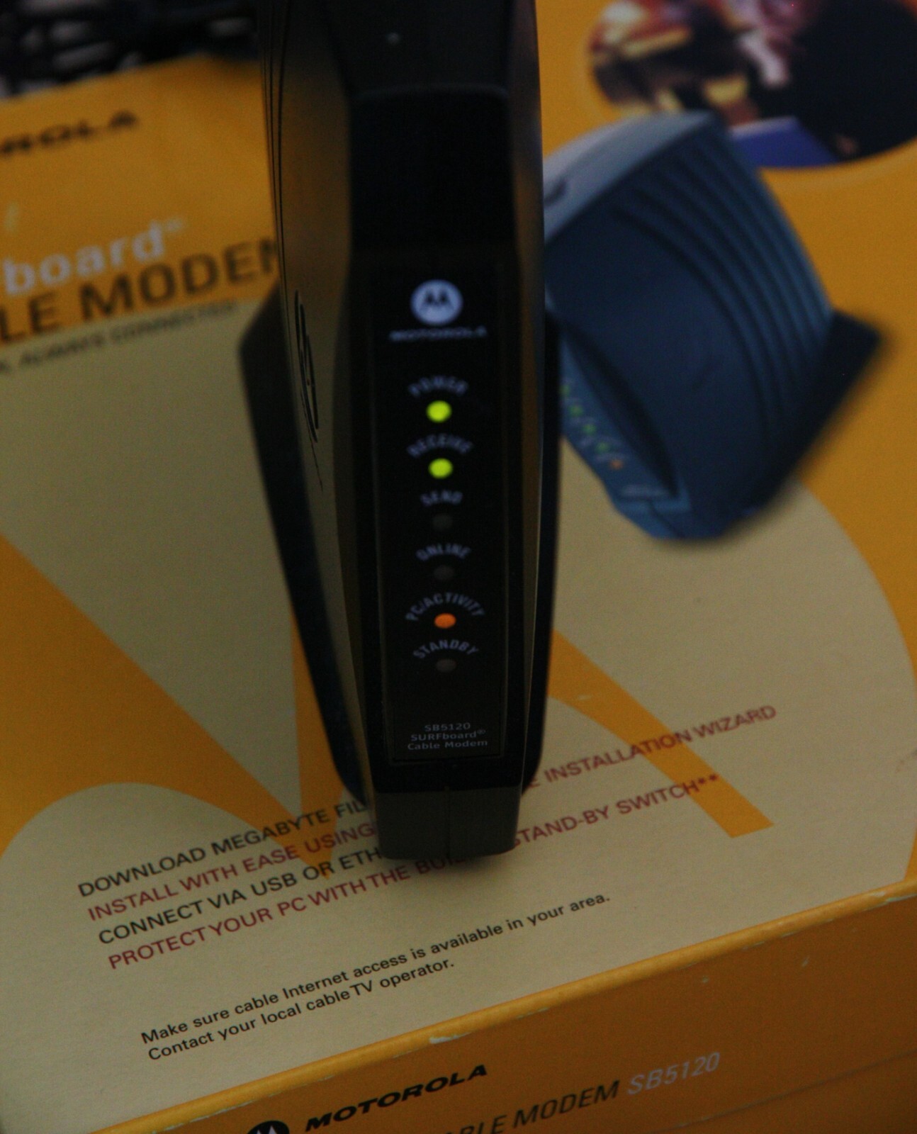 Motorola SURFboard SB5120 Cable Modem 505808-007-00 USB CIB – Bad Ethernet port