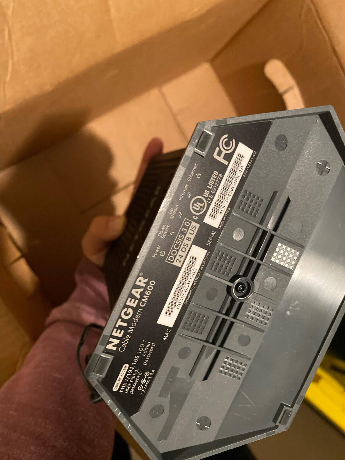 NETGEAR CM600-1AZNAS 960Mbps DOCSIS 3.0 Cable Modem