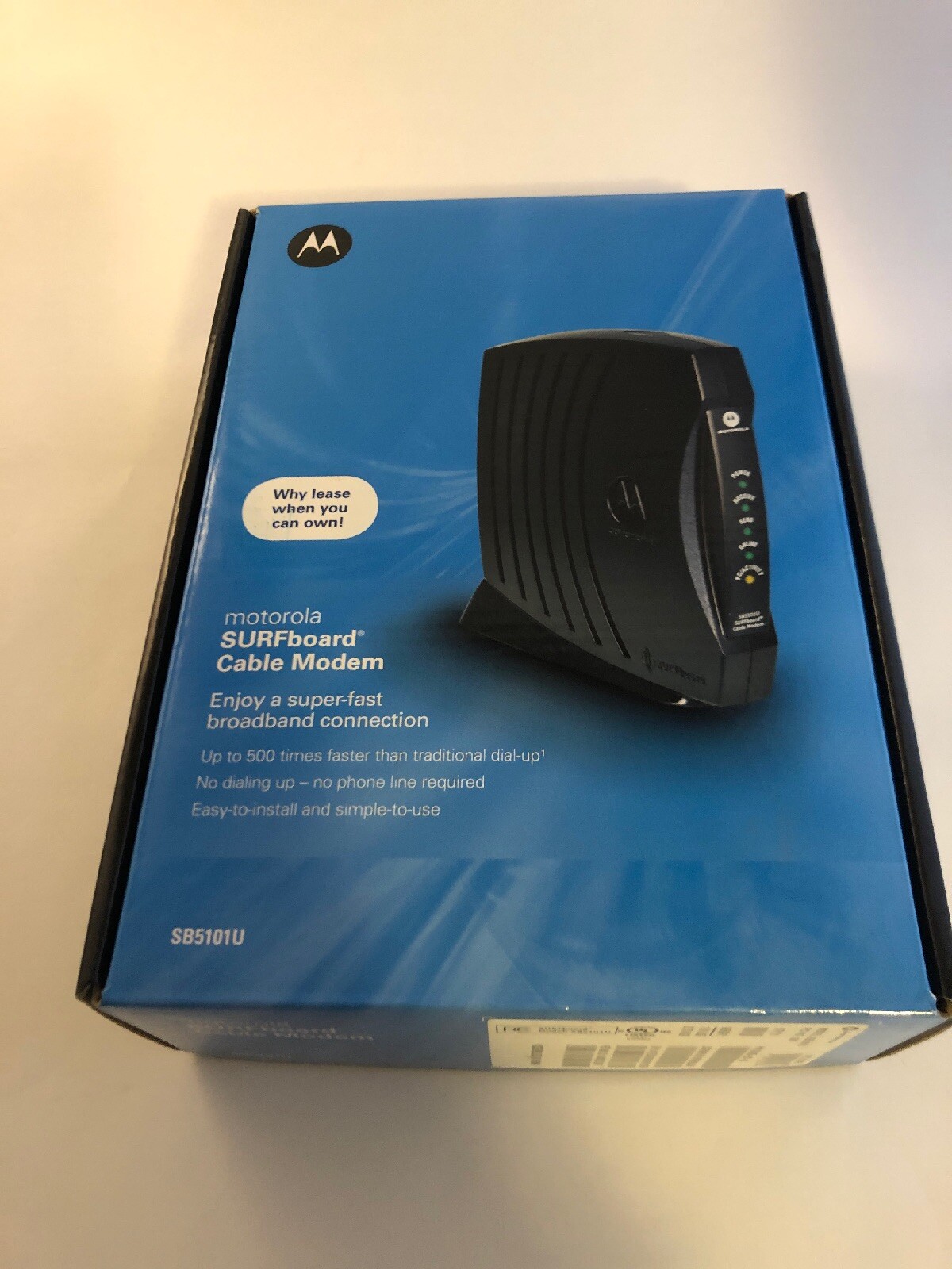 Motorola SURFboard SB5101U Cable Modem Black Excellent DOCSIS 2.0 Ethernet USB
