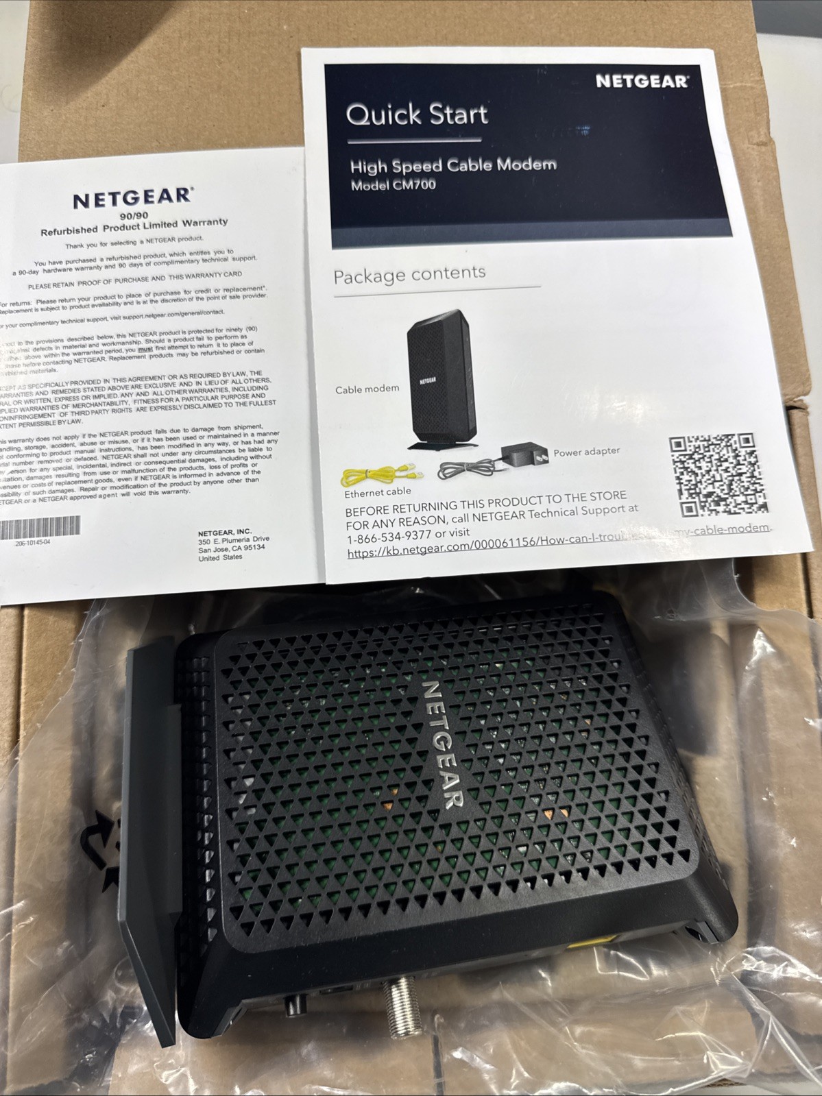 NETGEAR Cable Modem CM700-compatible with All Cable Providers 800Mbps Max
