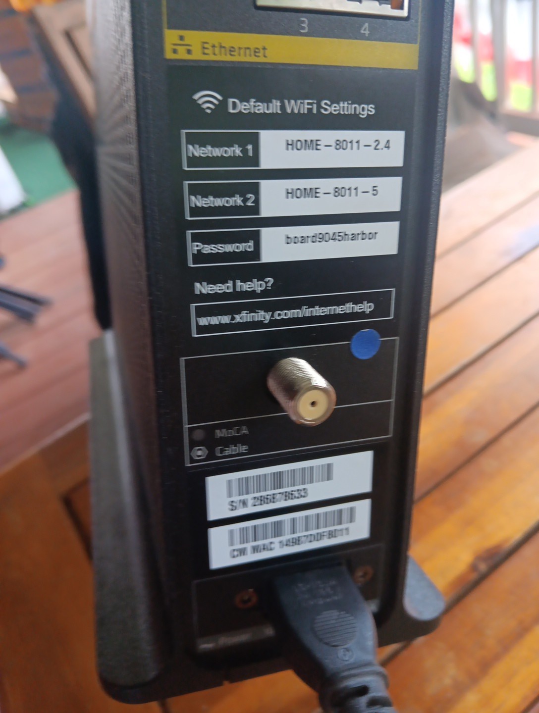 Xfinity Technicolor XB3 Wireless Gateway (Model DPC3941T) – DOCSIS 3.0 + Cables