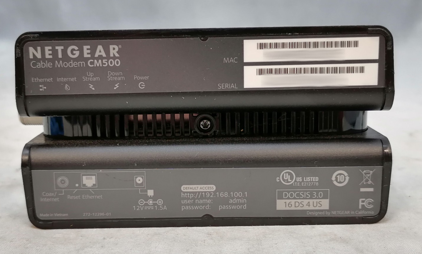 Netgear CM500 DOCSIS 3.0 Cable Modem