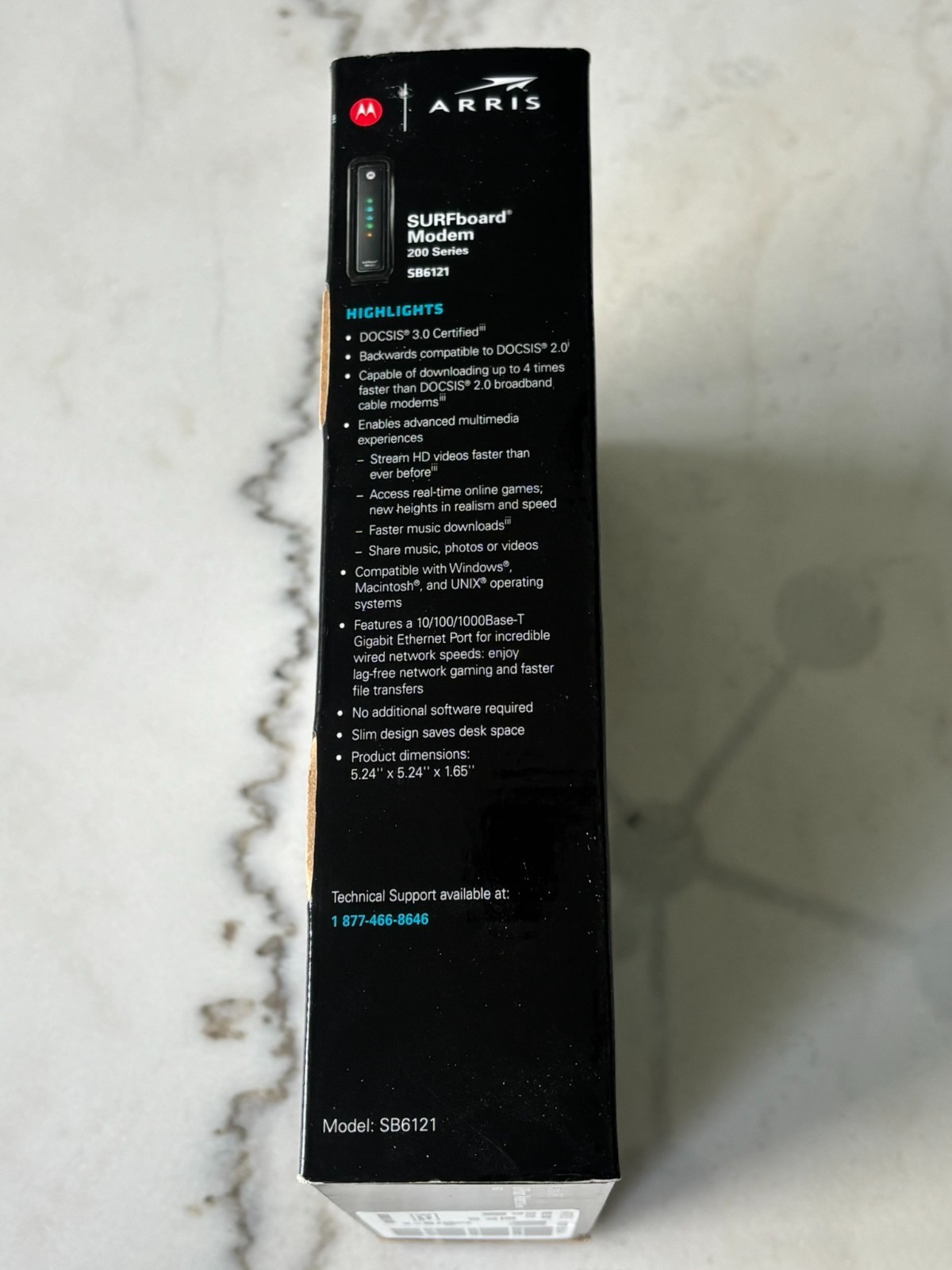 Motorola Arris SURFboard SB6121 DOCSIS 3.0 Modem w/ Box, Power Adapter, Cable