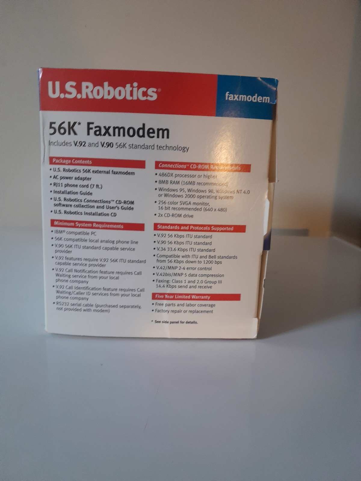 U.S. Robotics 56K Fax Modem Model No. 5686