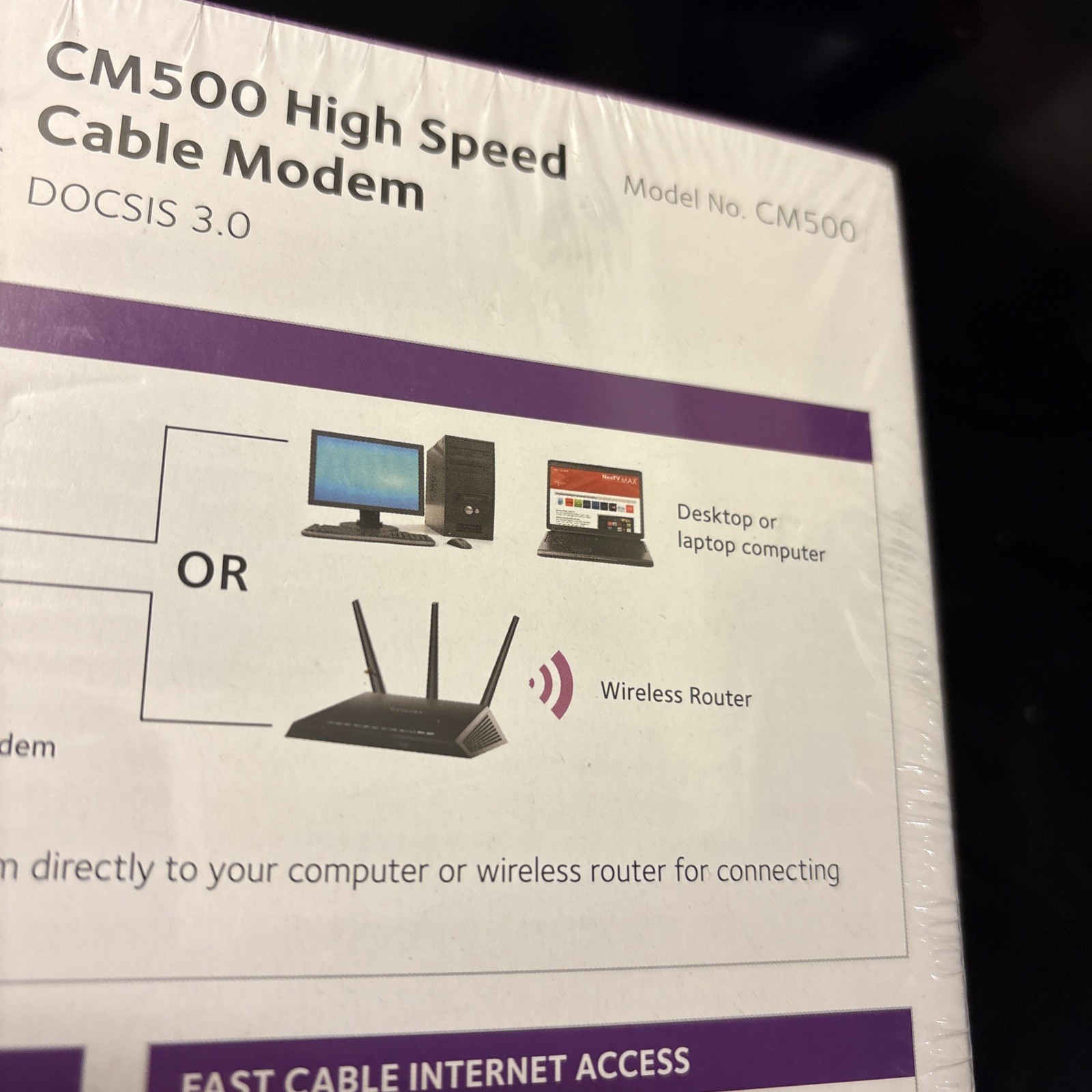 NETGEAR CM500 (CM500100NAS) 680 Mbps – Black