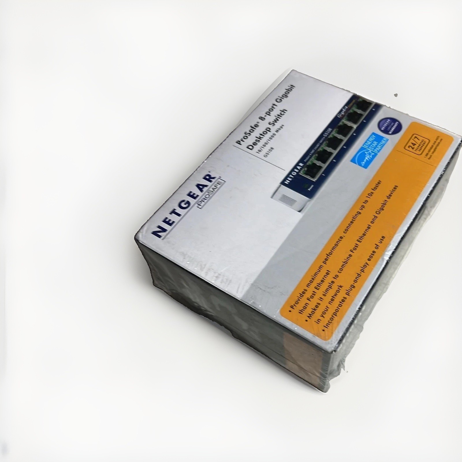 Netgear Prosafe 8 Port Gigabit Switch GS108 10/100/1000 Mbps New A8 WIFI SIGNAL